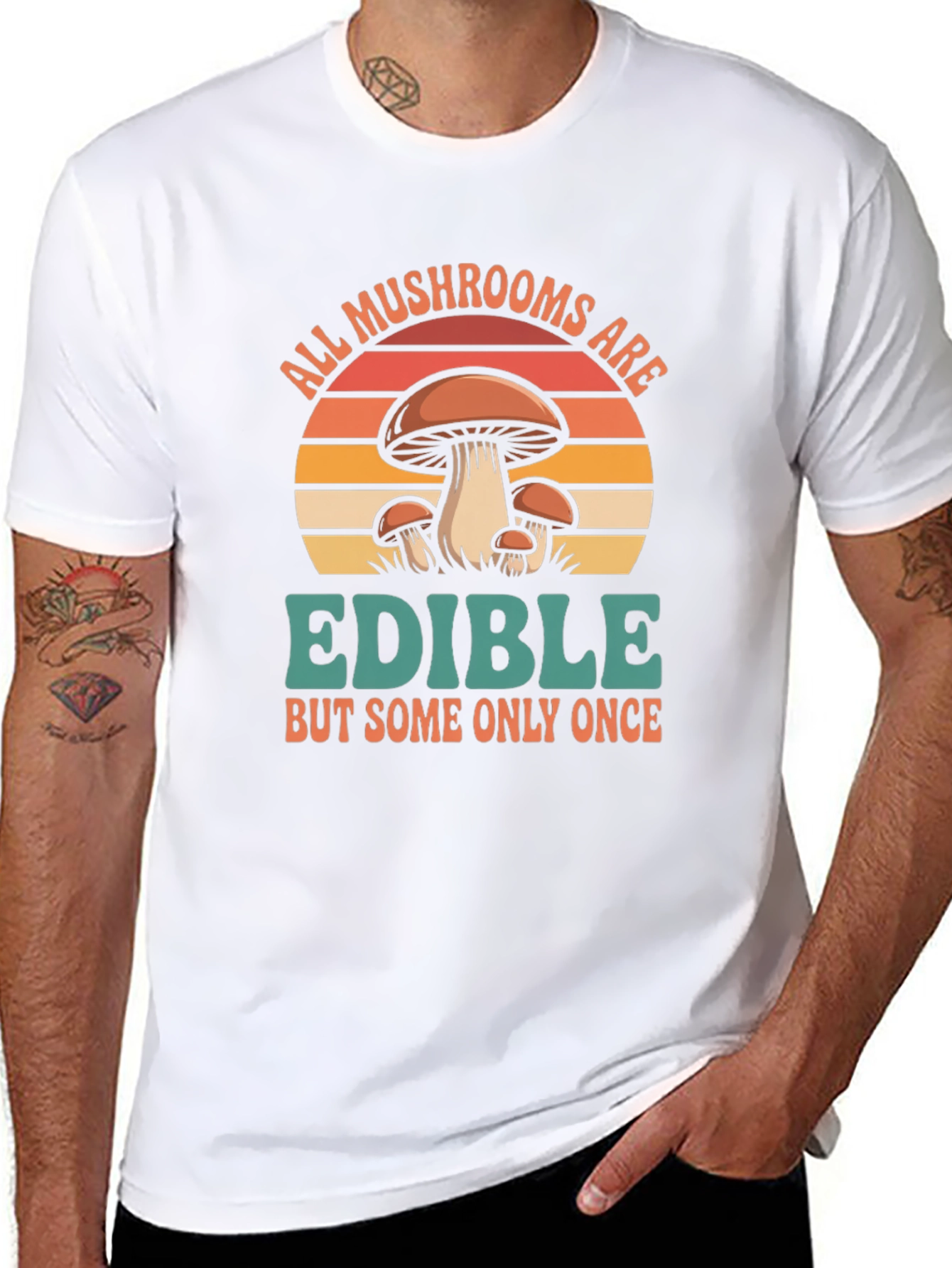 Mushroom Edible T-Shirt - Funny Graphic Tee