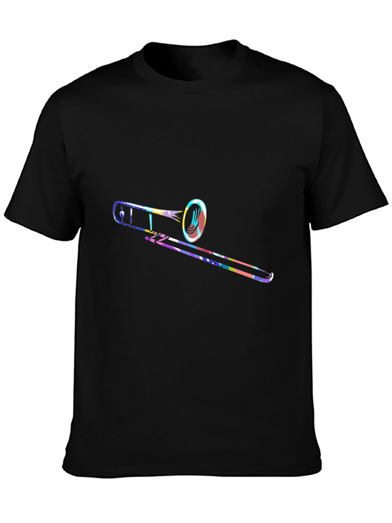 Cool Trombone Graphic T-Shirt - Black Cotton Tee