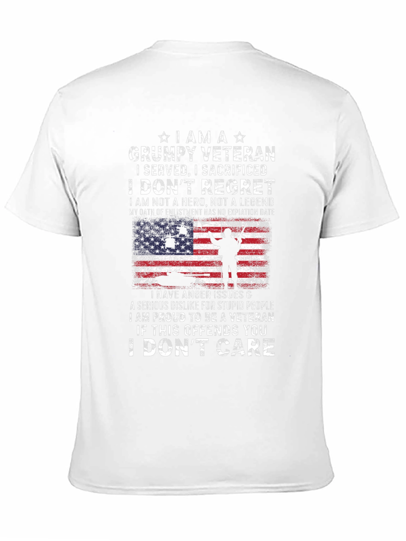 Grumpy Veteran T-Shirt - I Served I Sacrificed