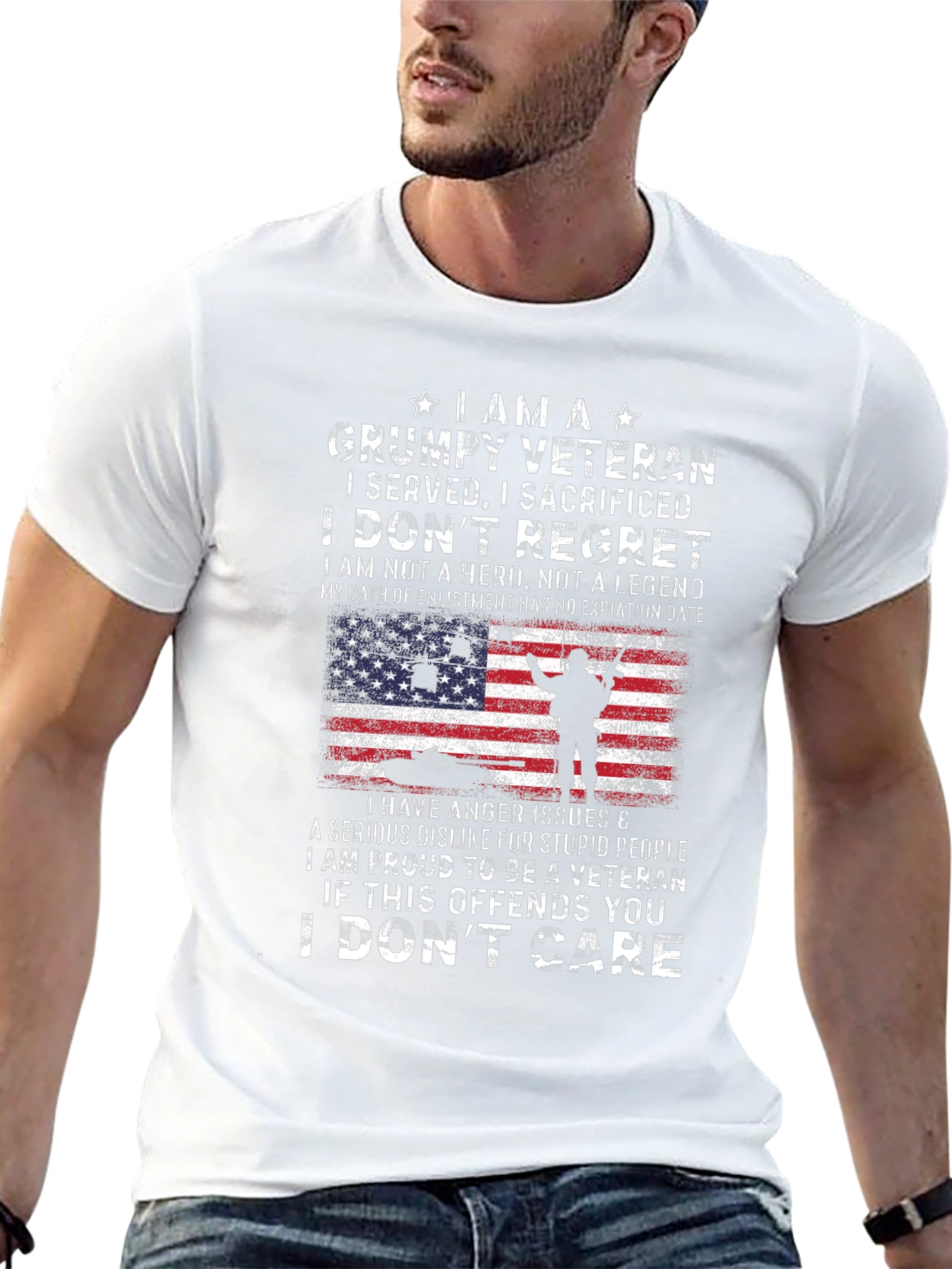 Grumpy Veteran T-Shirt - I Served I Sacrificed