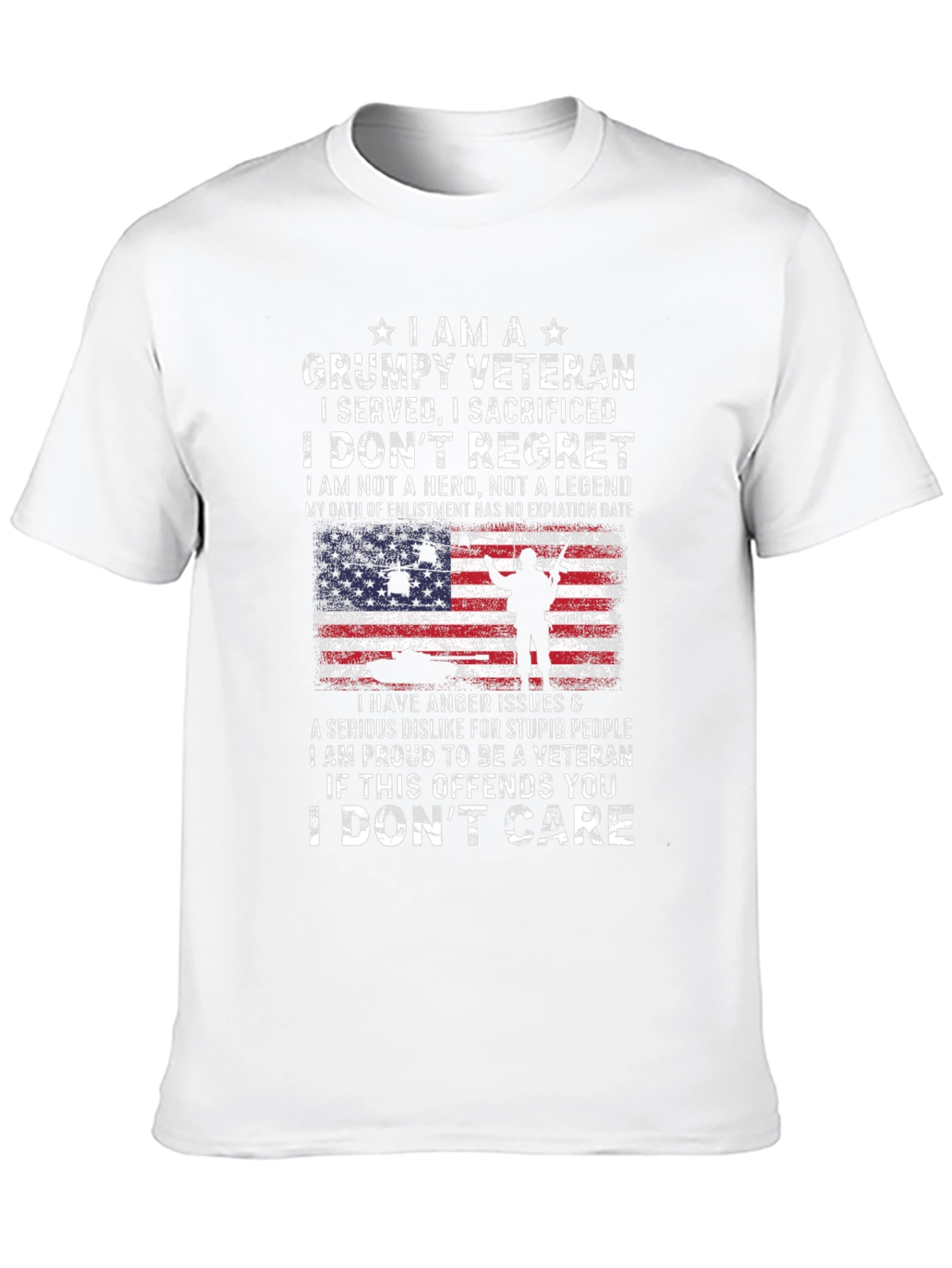 Grumpy Veteran T-Shirt - I Served I Sacrificed