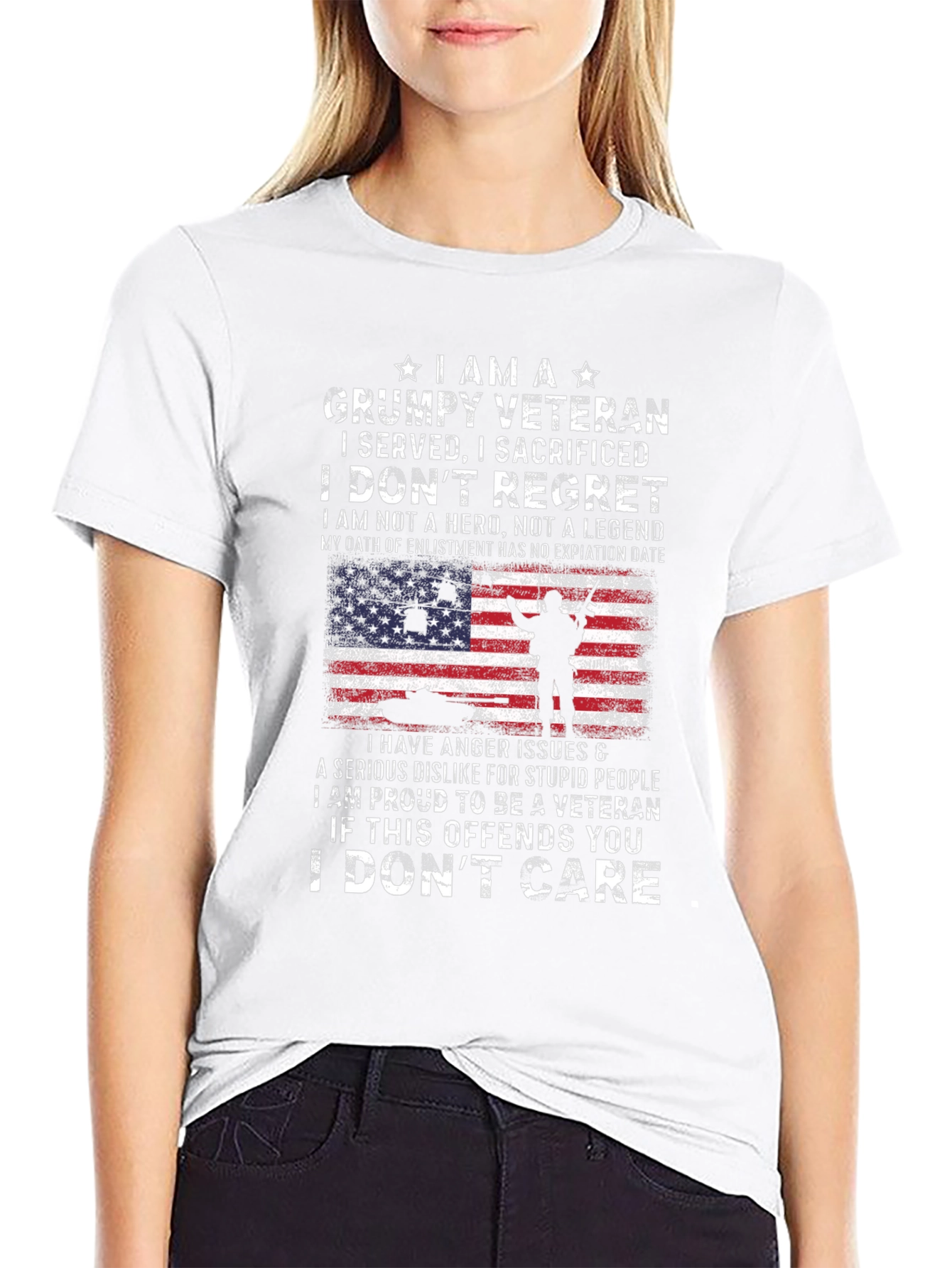 Grumpy Veteran T-Shirt - I Served I Sacrificed