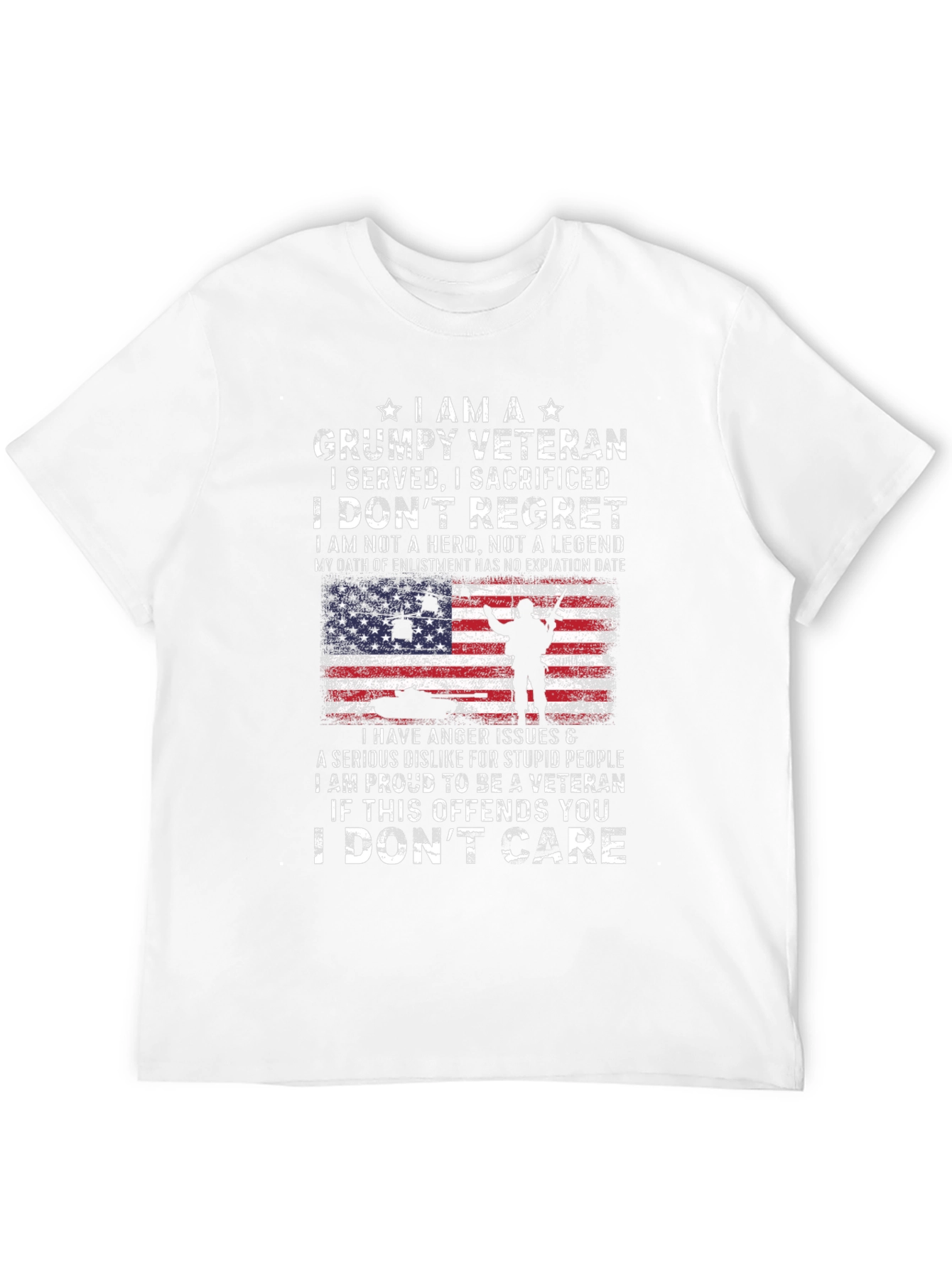 Grumpy Veteran T-Shirt - I Served I Sacrificed