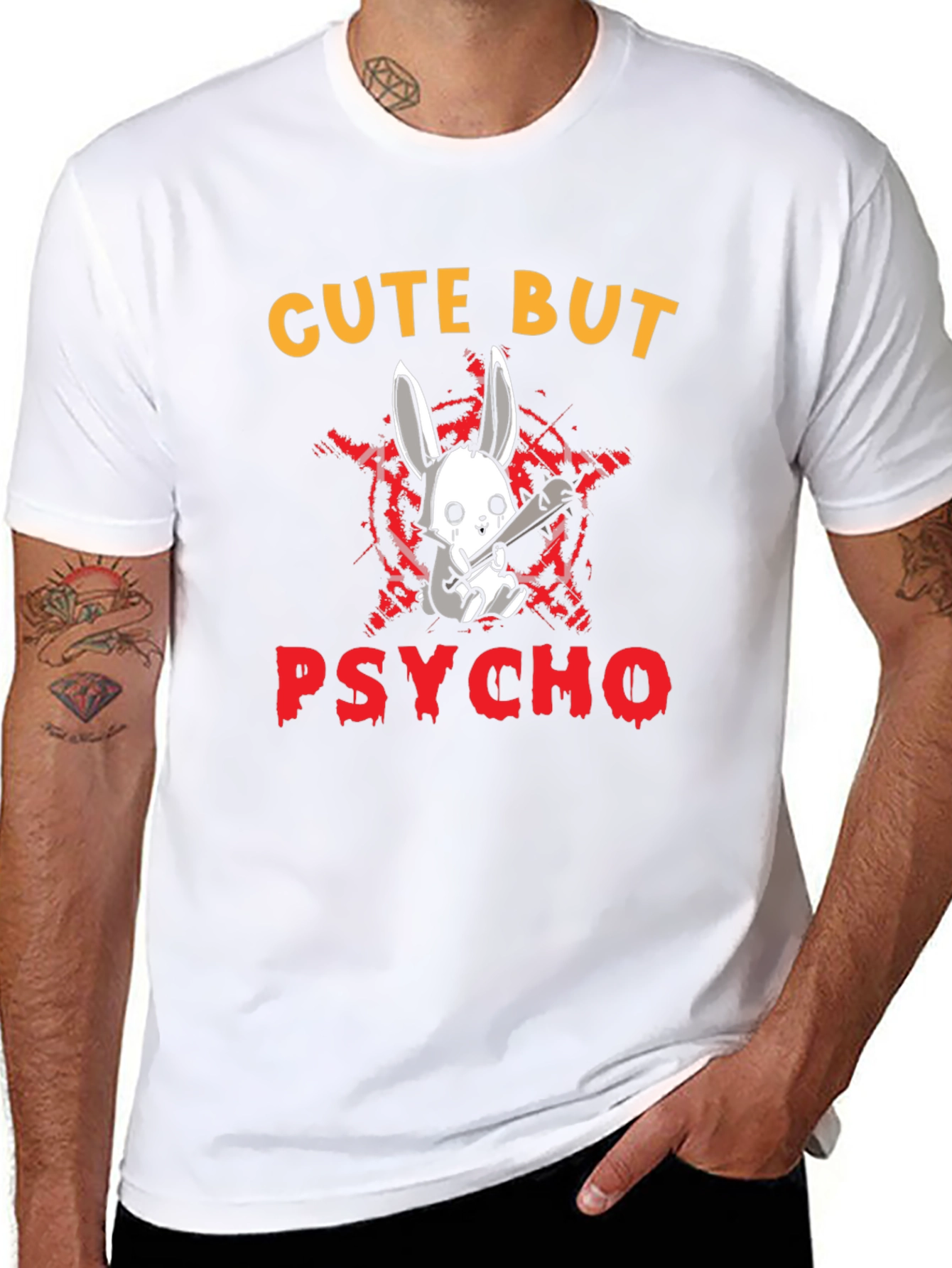 Cute But Psycho Bunny Graphic Tee
