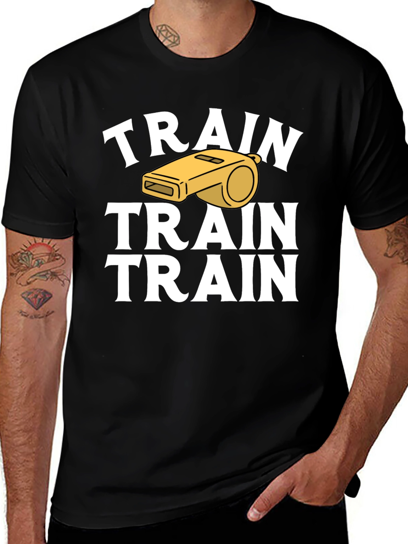 Train Whistle Graphic T-Shirt