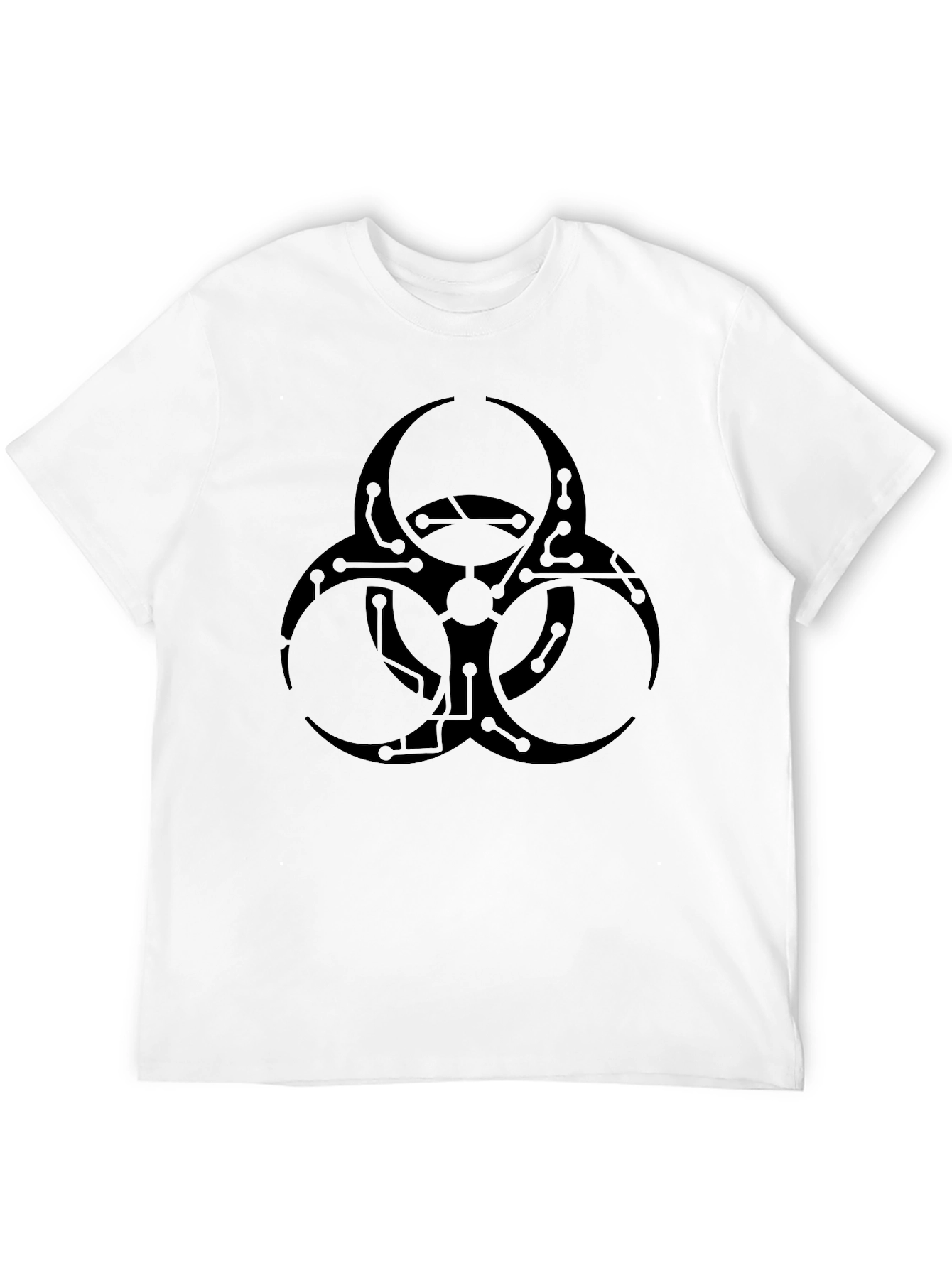 Black Biohazard Tech Graphic T-Shirt