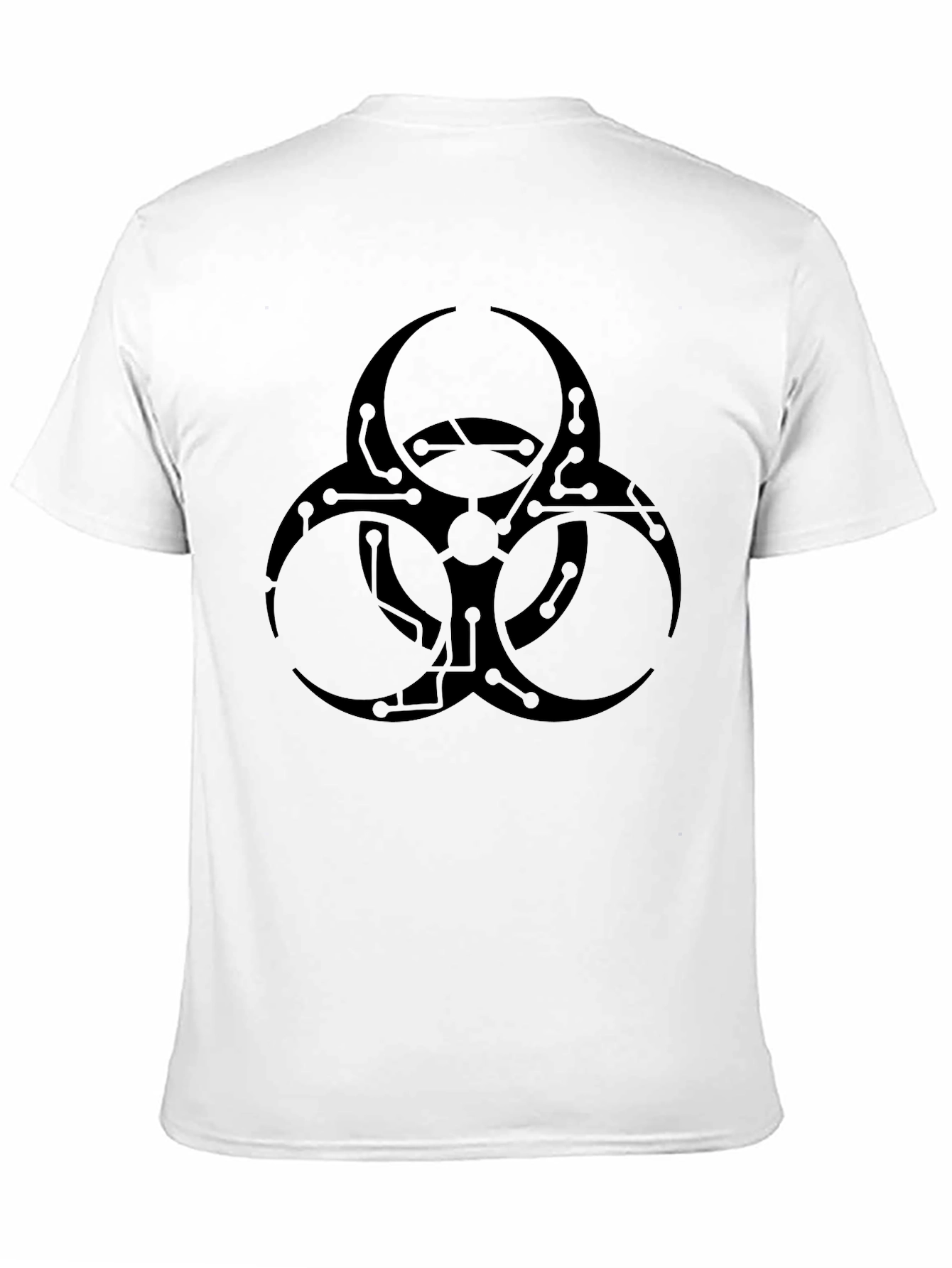 Black Biohazard Tech Graphic T-Shirt