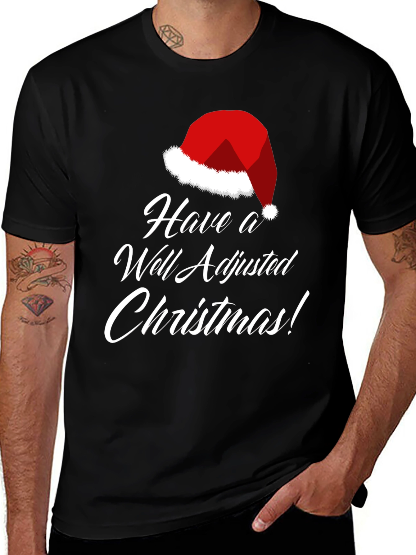 Funny Christmas T-Shirt Well Adjusted Holiday Tee