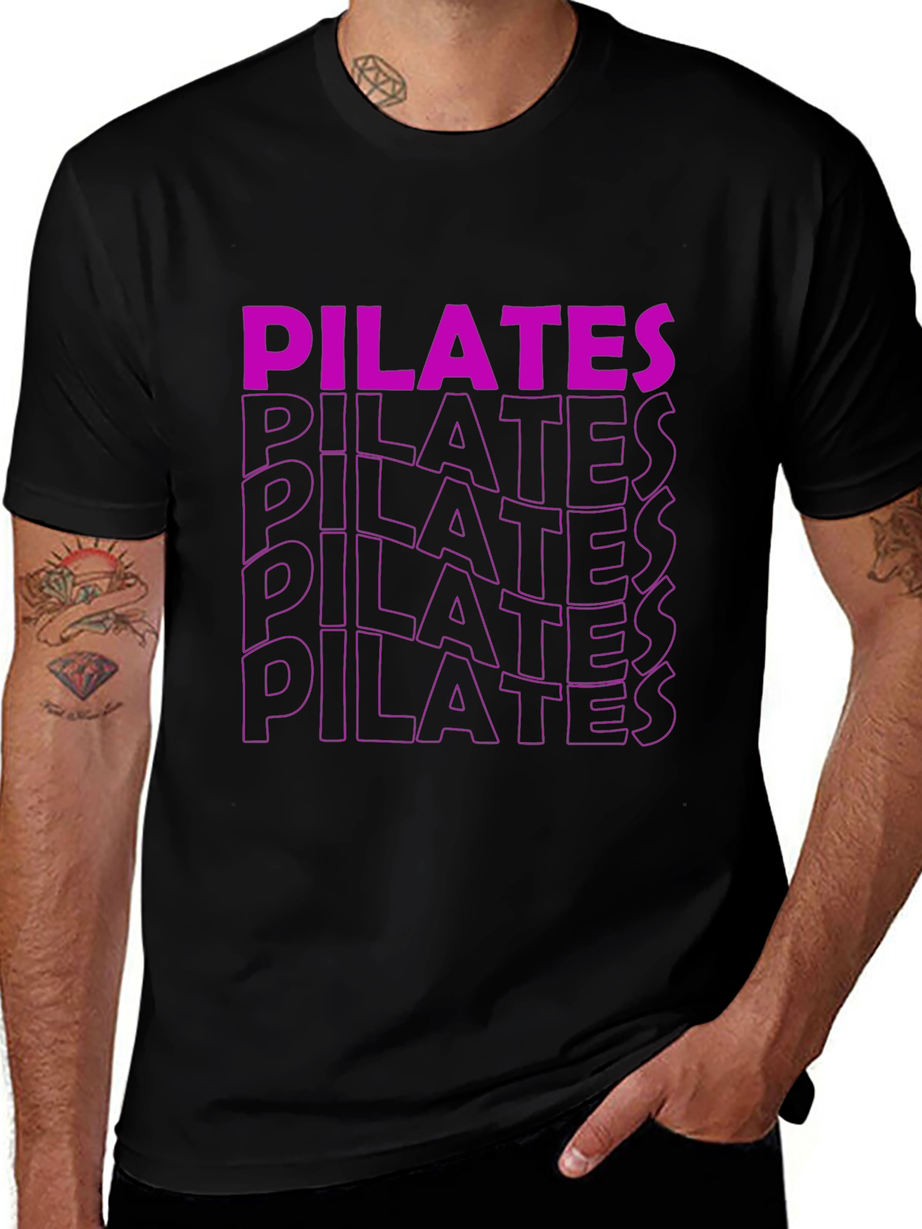 Pilates Graphic Tee - Black