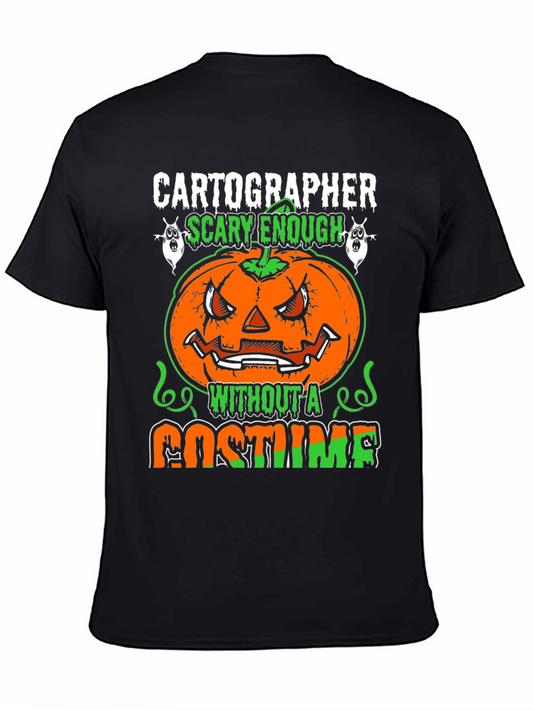 Cartographer Halloween T-Shirt - Scary Pumpkin Design