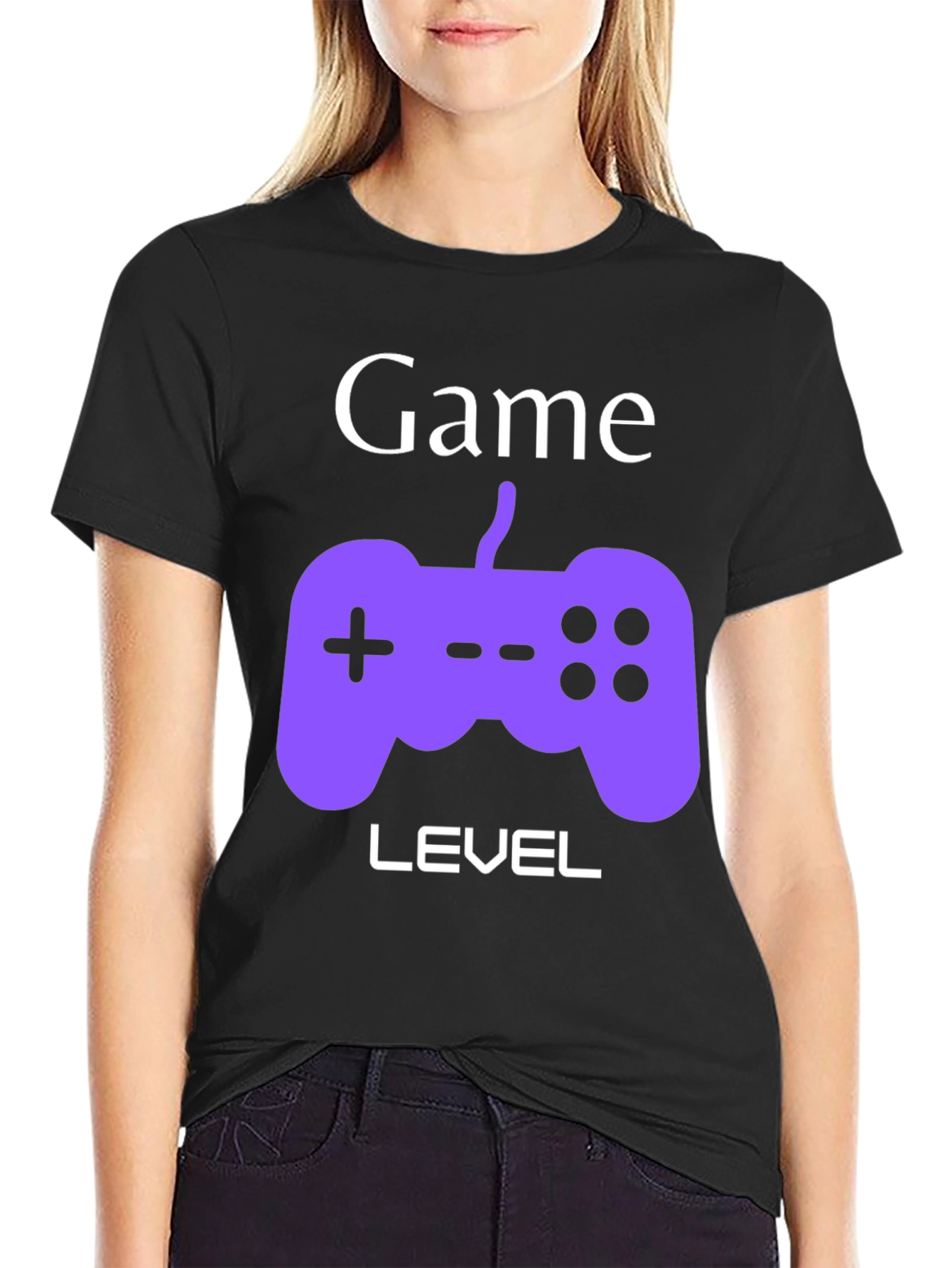 Game Level Black Graphic Tee