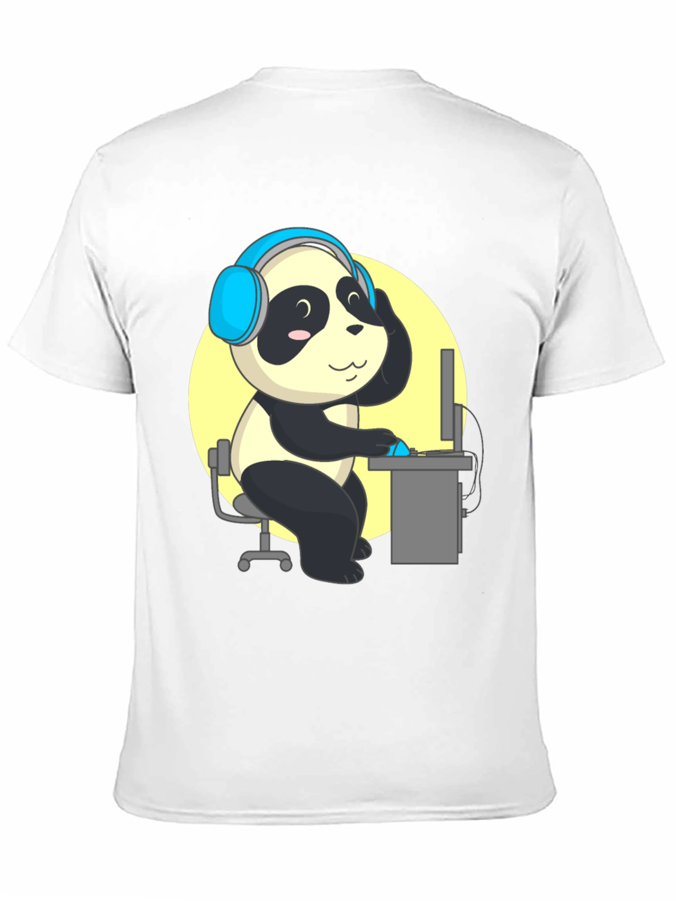 Panda Gamer Graphic Tee - Black T-Shirt