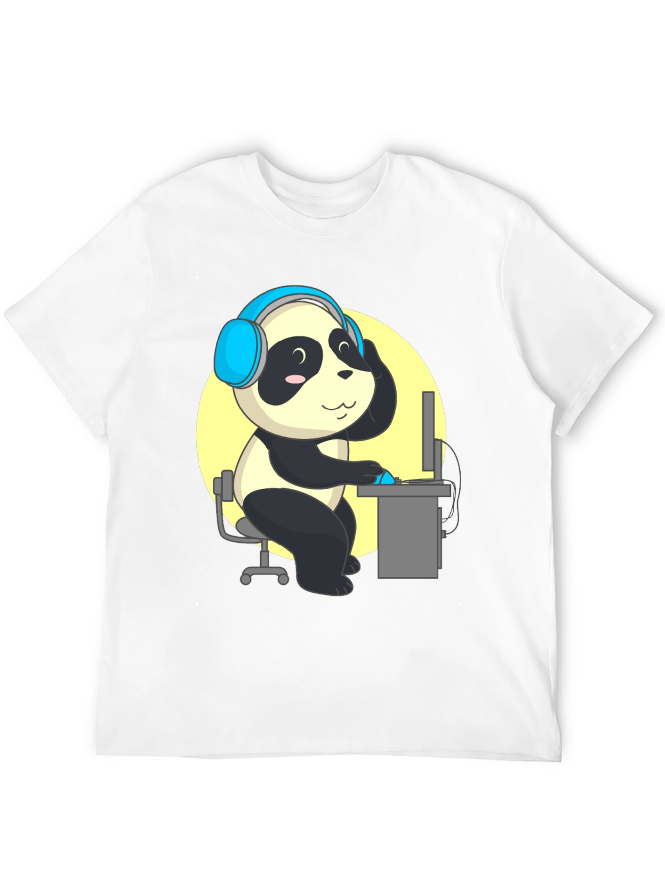 Panda Gamer Graphic Tee - Black T-Shirt