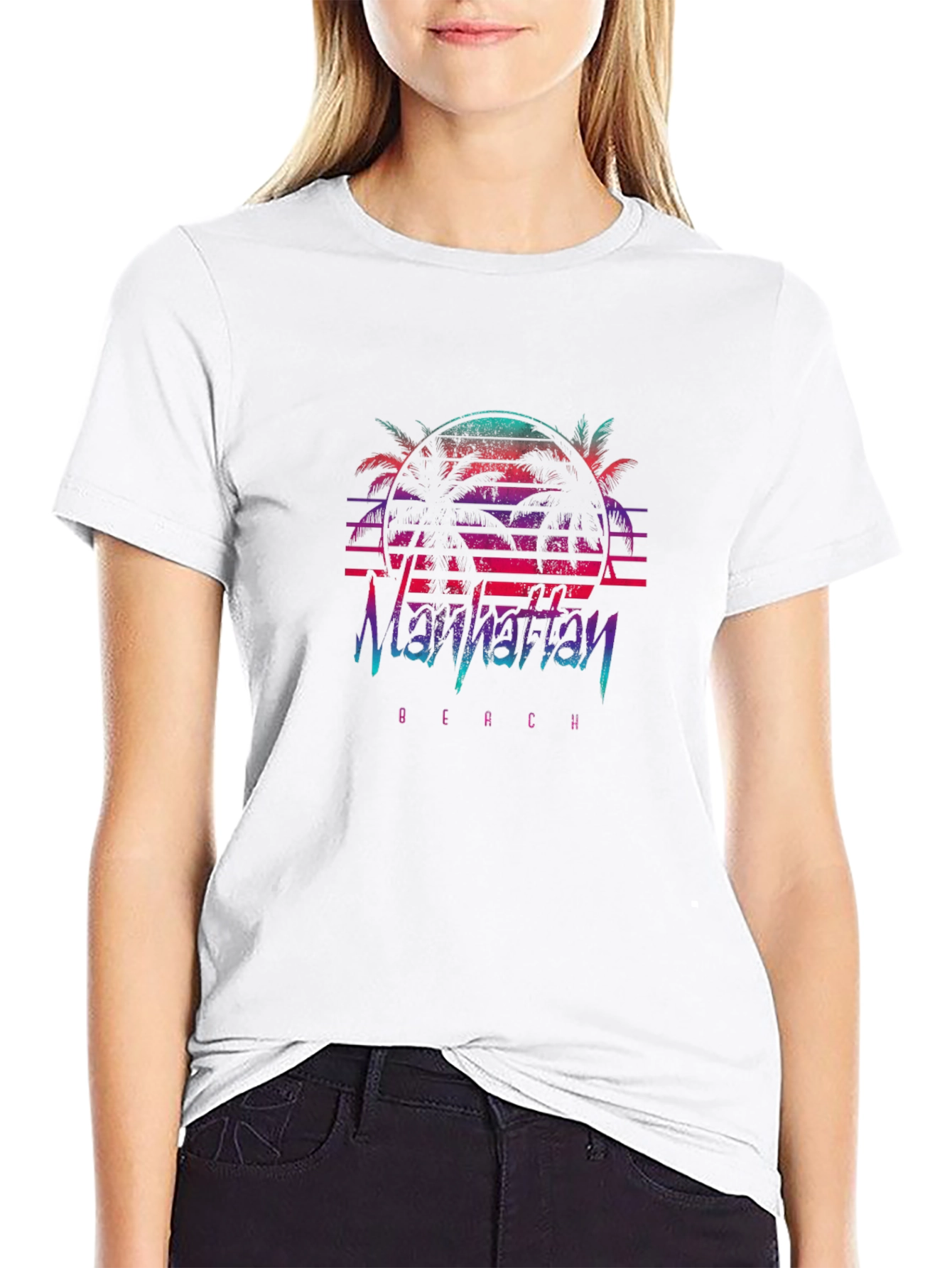 Manhattan Beach Retro Graphic T-Shirt