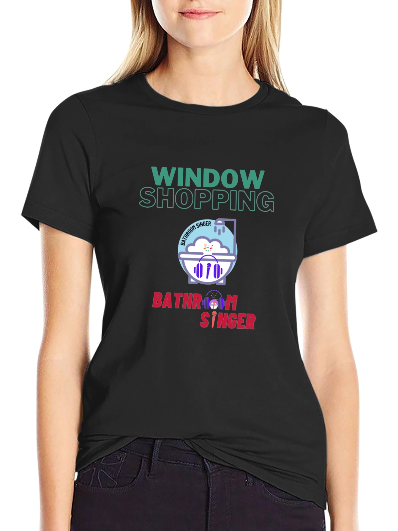 Window Shopping Bathroom Singer Graphic Tee