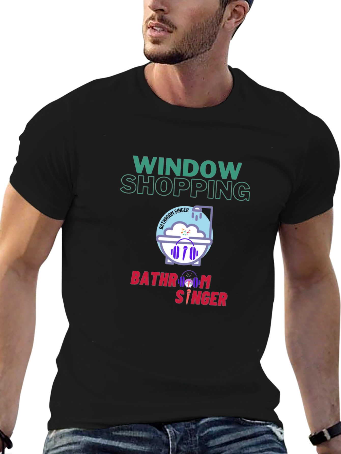 Window Shopping Bathroom Singer Graphic Tee