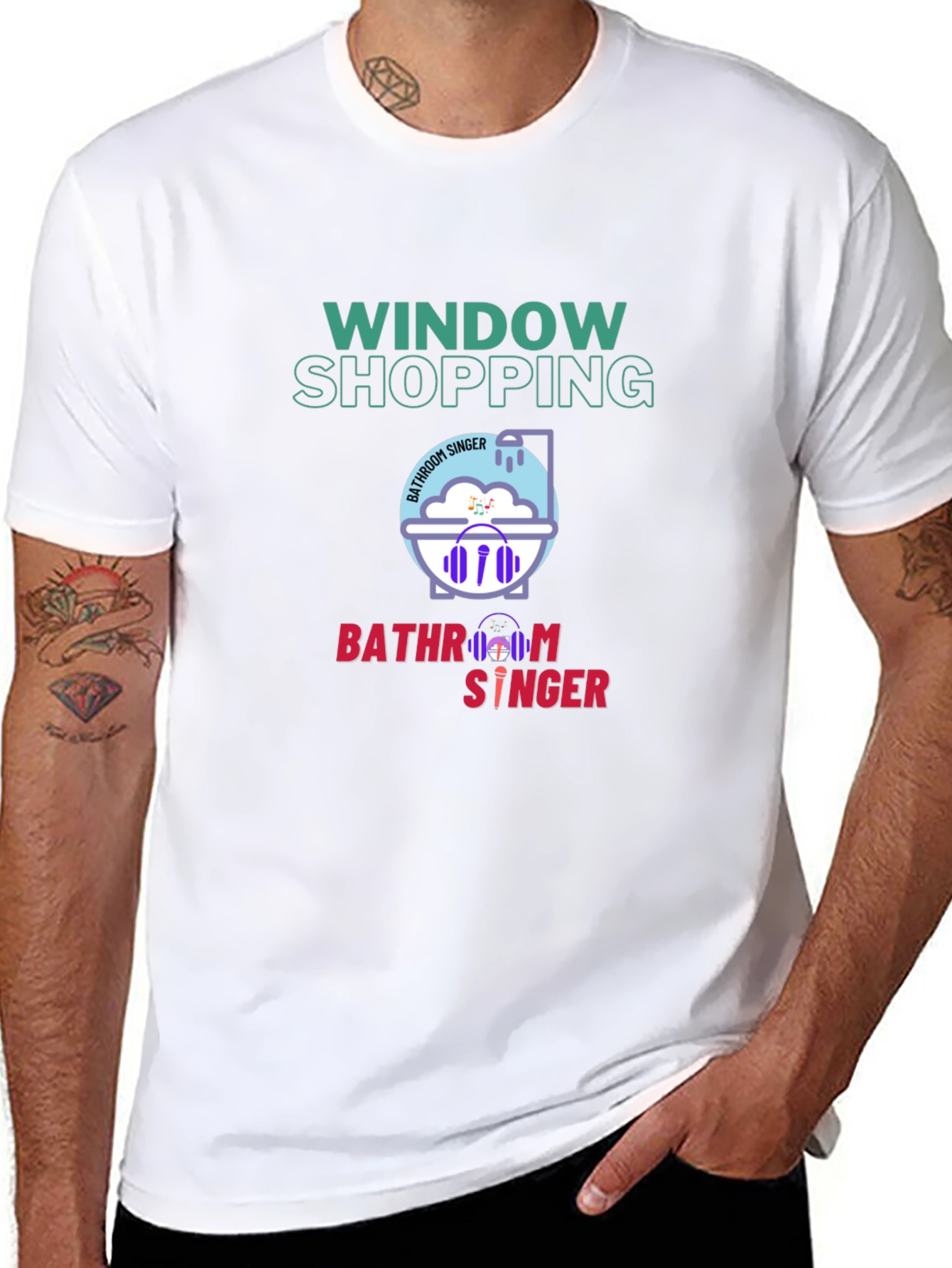 Window Shopping Bathroom Singer Graphic Tee