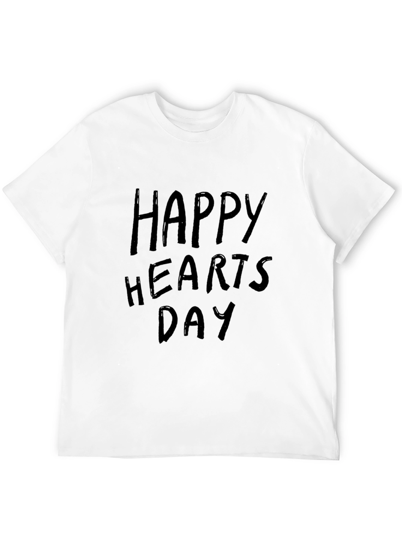 Happy Hearts Day Graphic Tee - Black