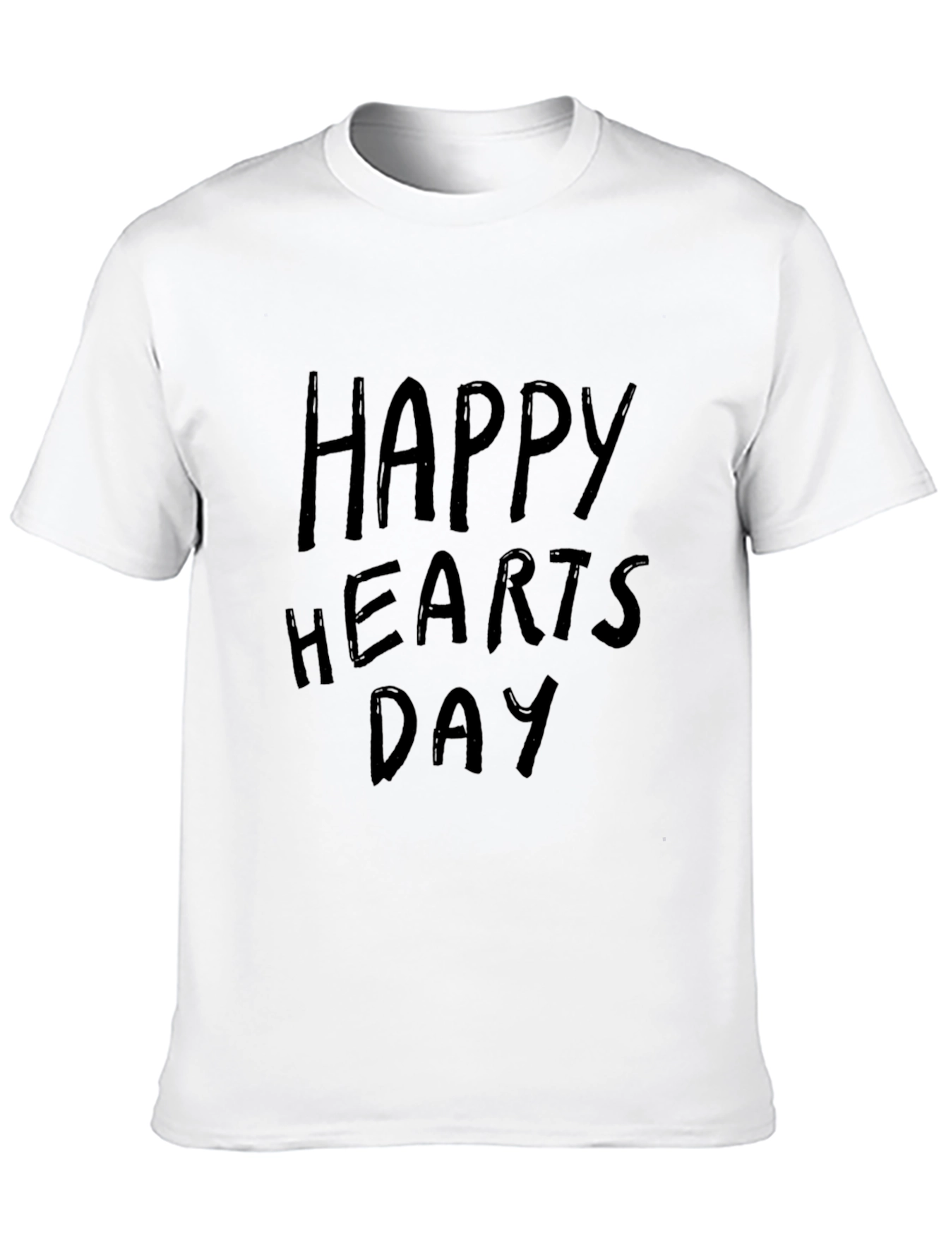 Happy Hearts Day Graphic Tee - Black