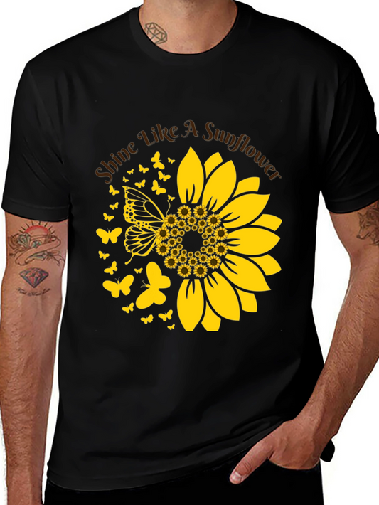 Sunflower Butterfly Graphic Tee
