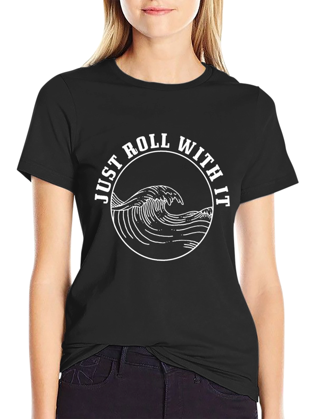 Just Roll With It Wave Graphic T-Shirt
