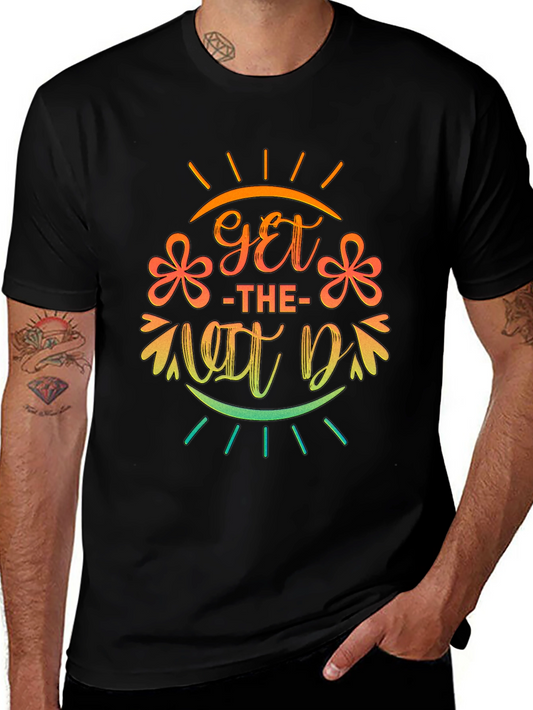 Get the Vibe On Black Graphic T-Shirt