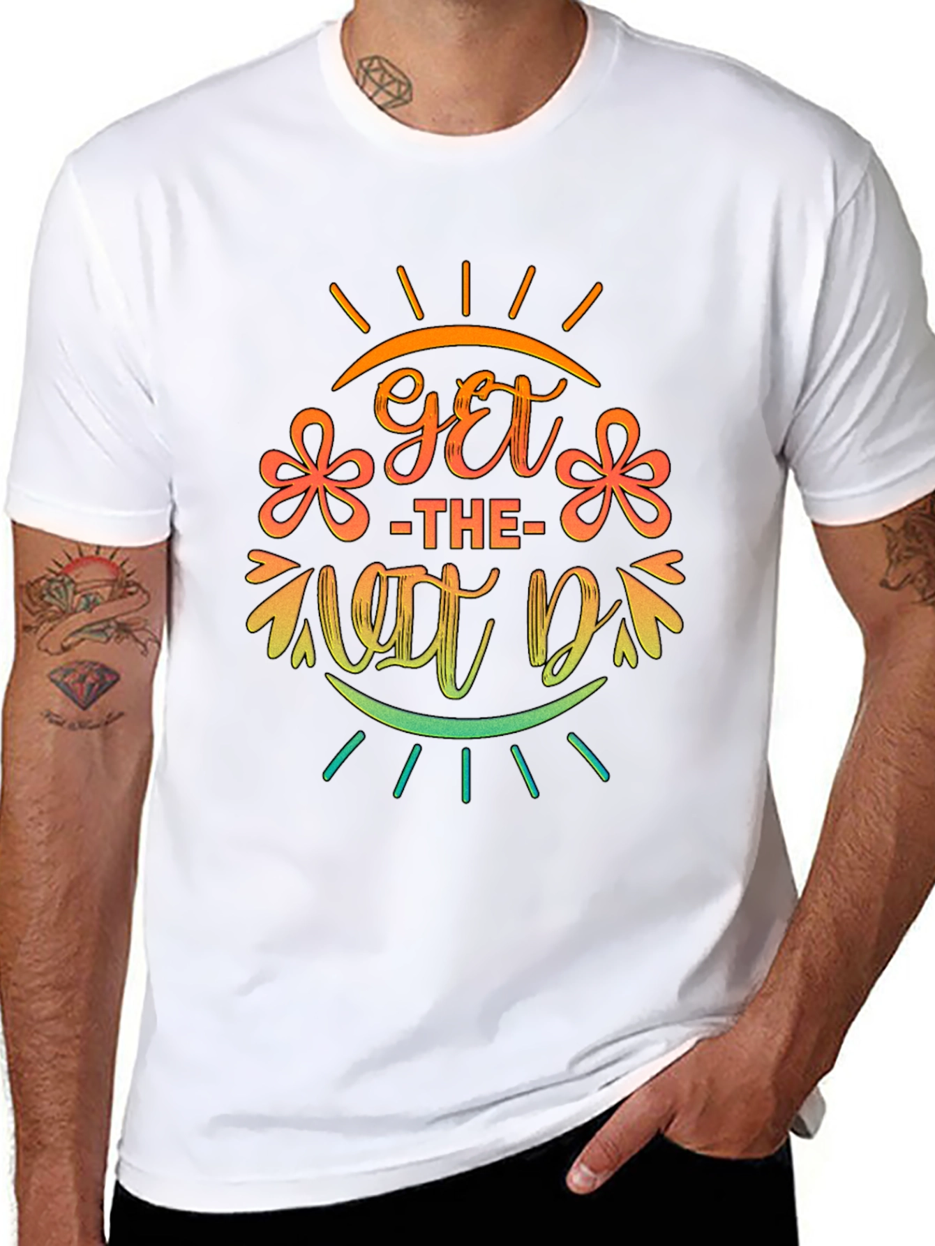 Get the Vibe On Black Graphic T-Shirt