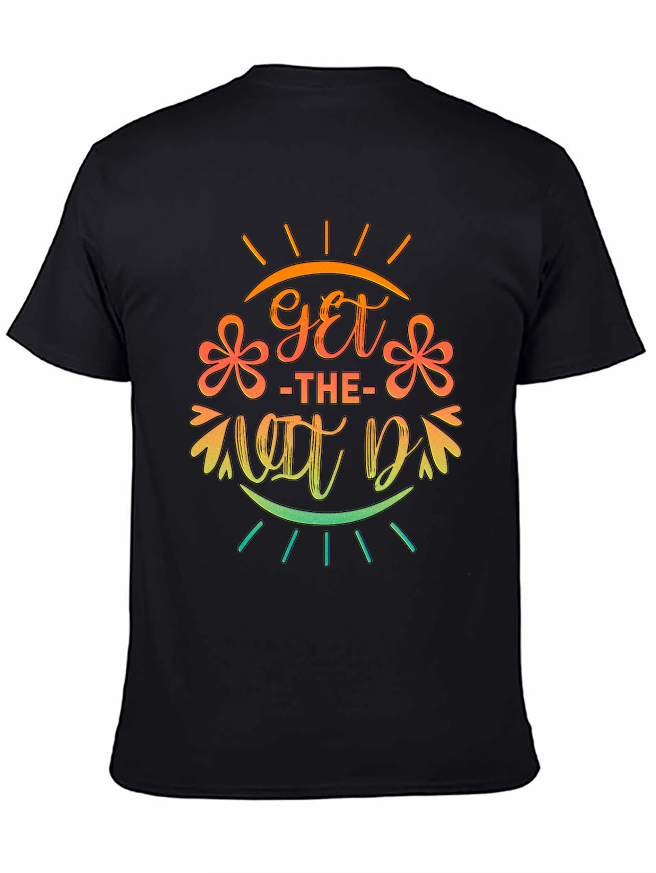 Get the Vibe On Black Graphic T-Shirt