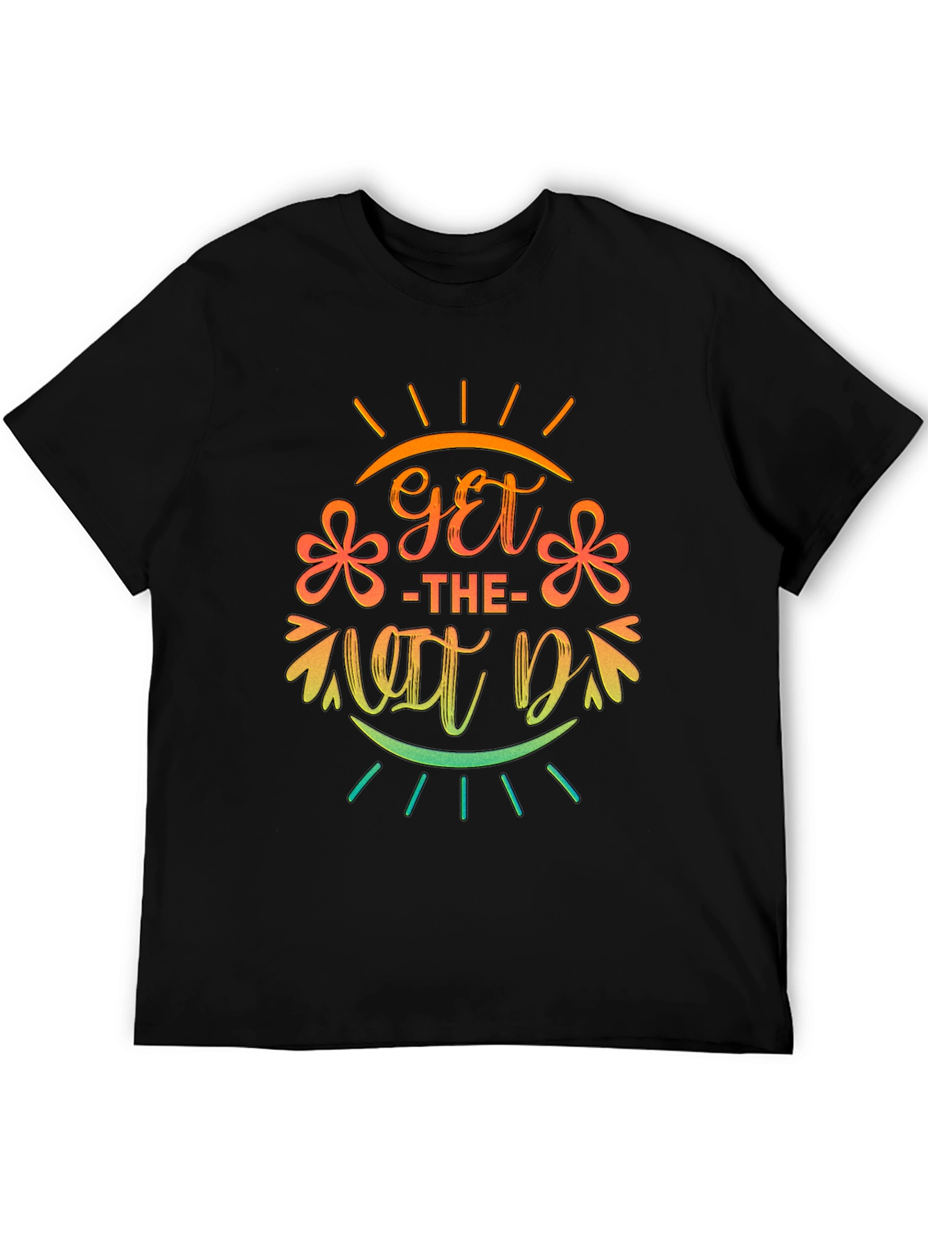 Get the Vibe On Black Graphic T-Shirt