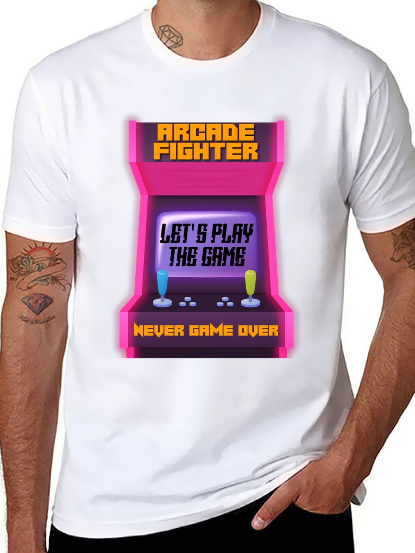 Arcade Fighter T-Shirt - Never Game Over Tee