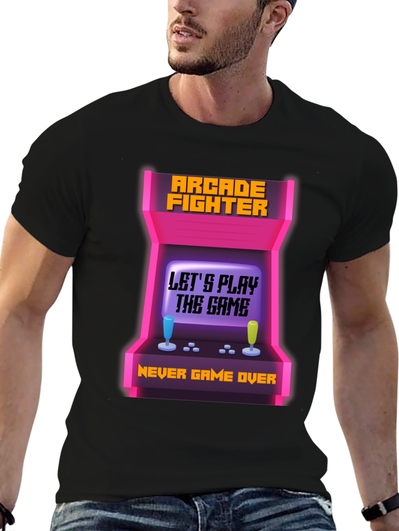 Arcade Fighter T-Shirt - Never Game Over Tee