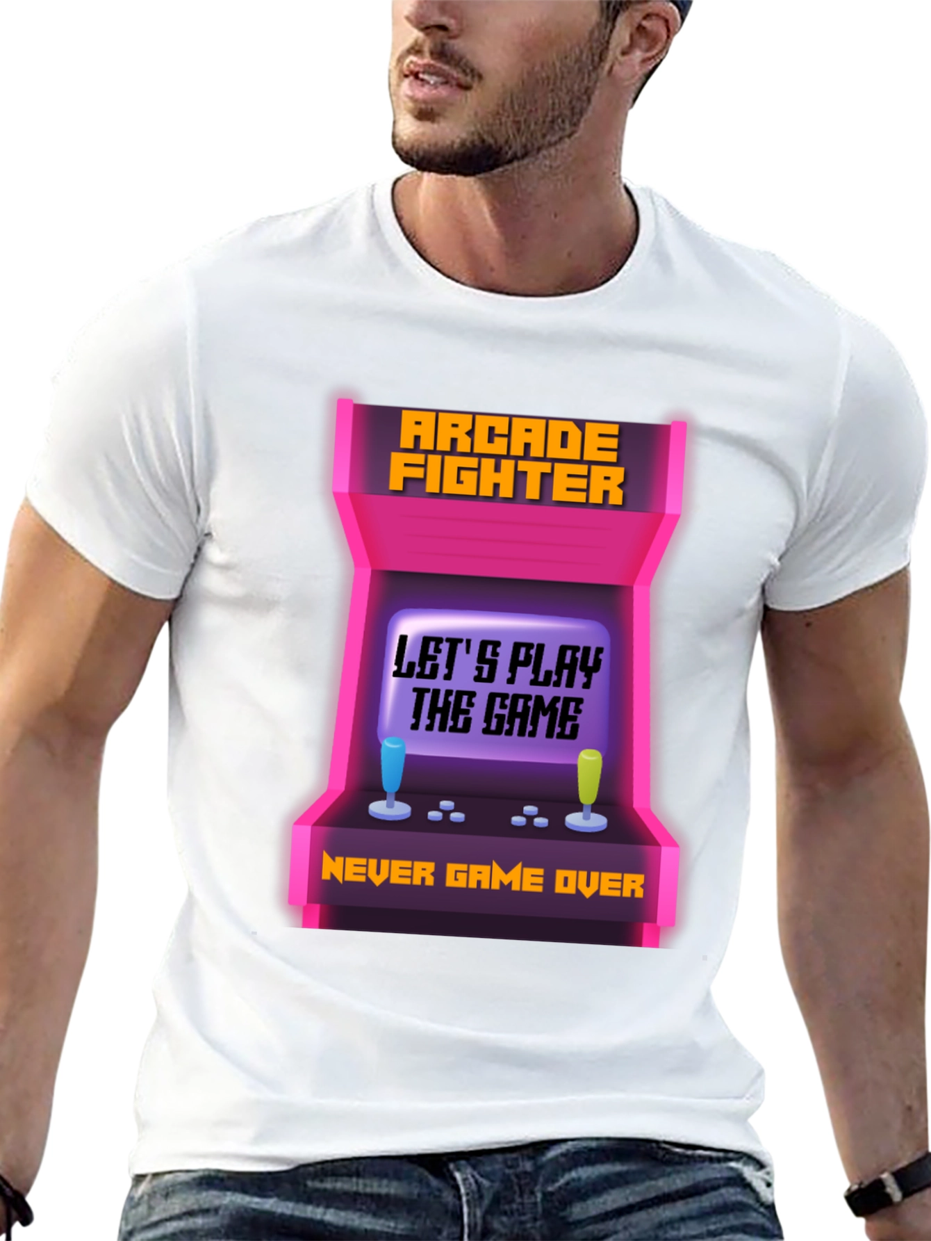 Arcade Fighter T-Shirt - Never Game Over Tee