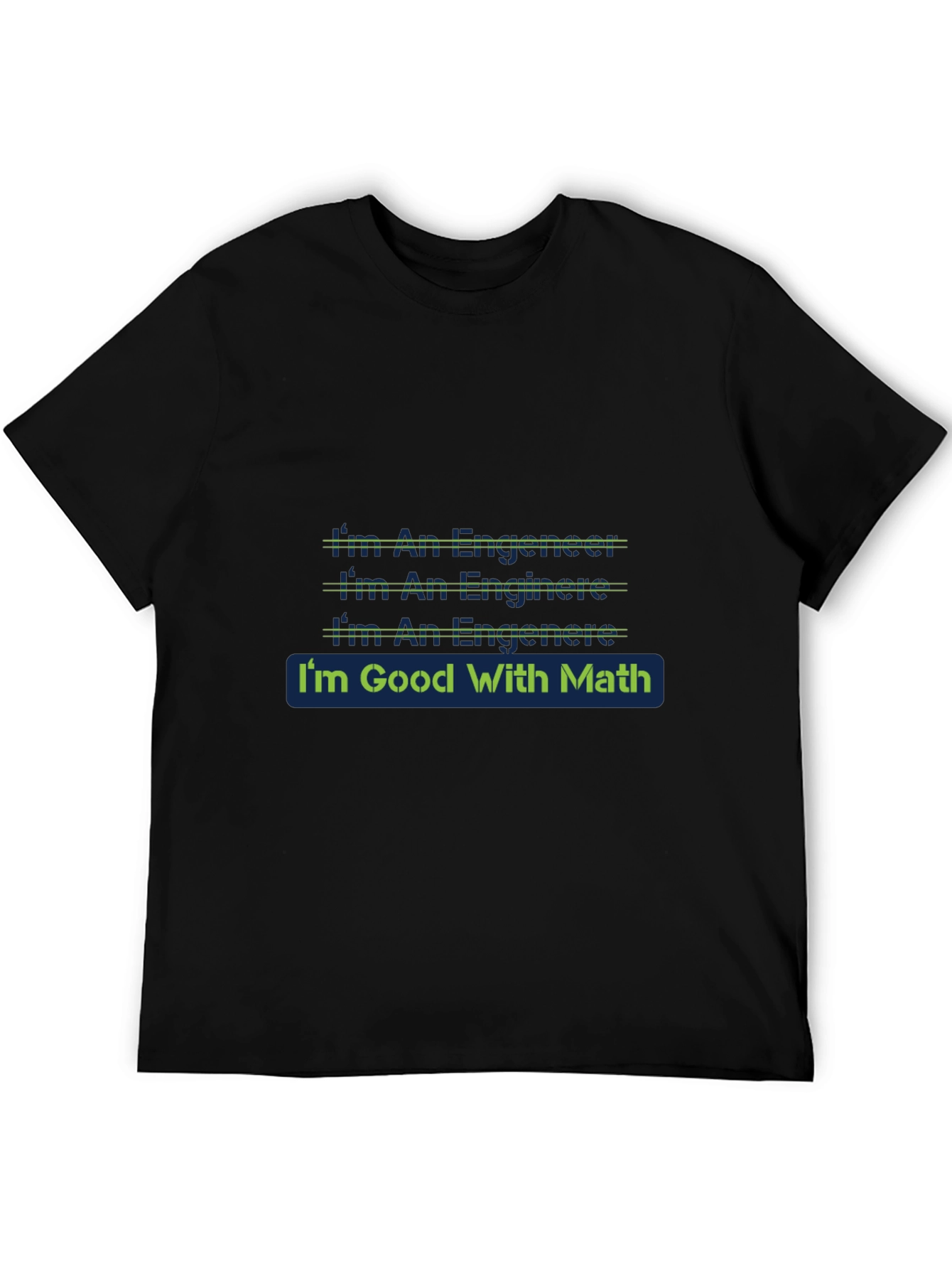 Engineer Math T-Shirt - Black Cotton Blend
