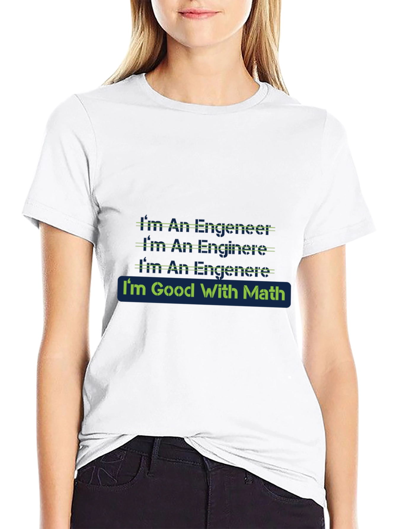 Engineer Math T-Shirt - Black Cotton Blend