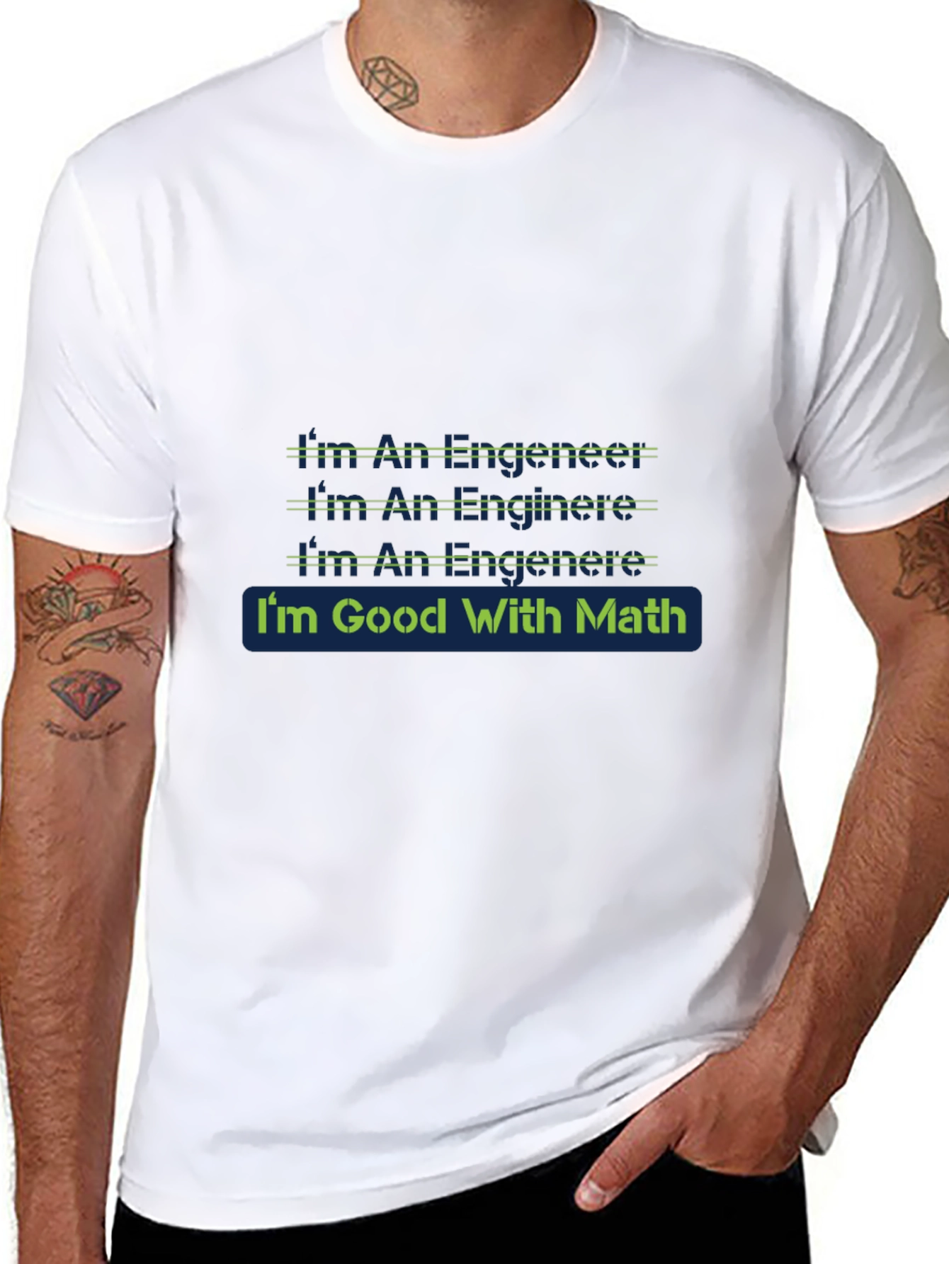 Engineer Math T-Shirt - Black Cotton Blend