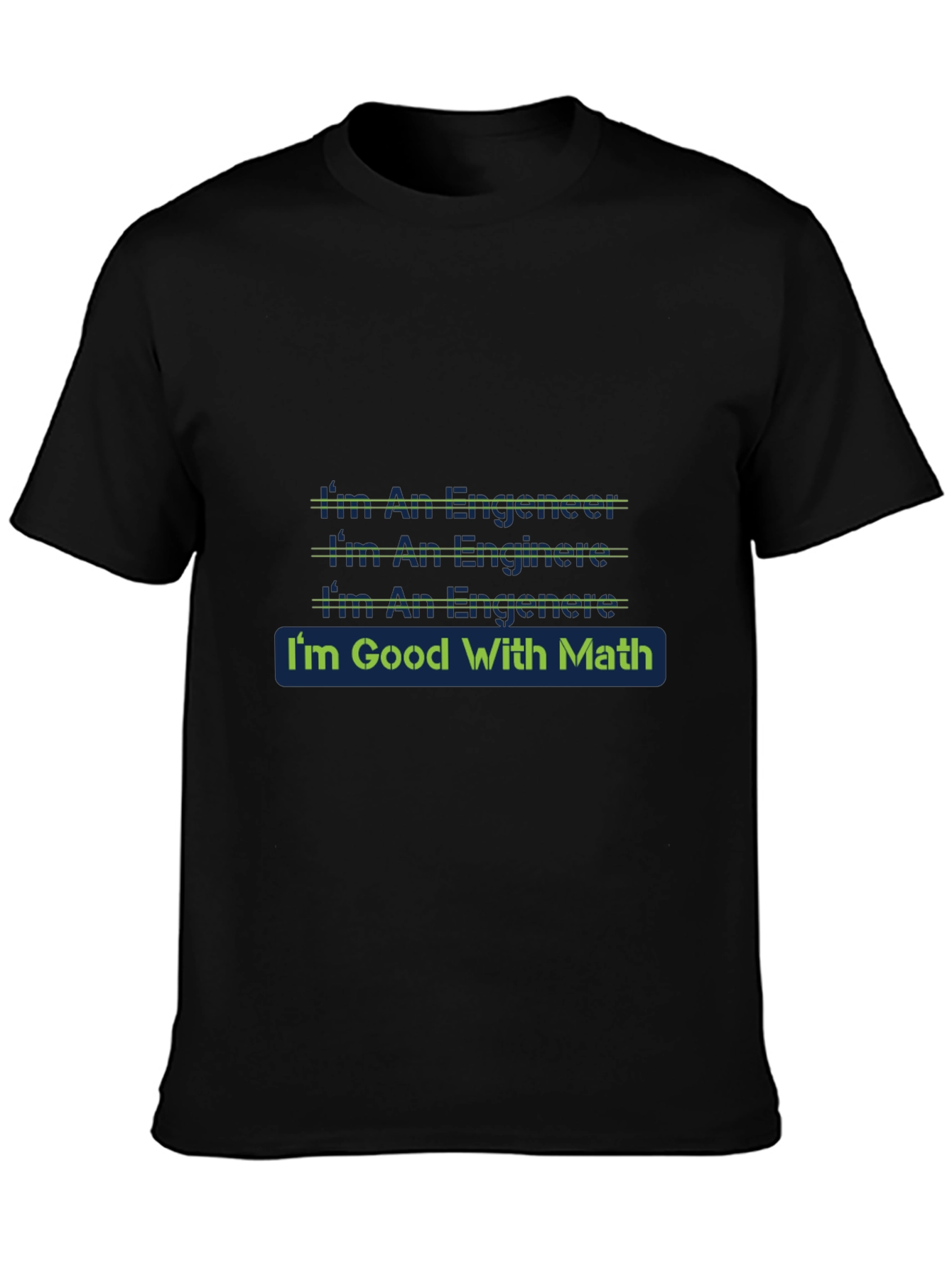 Engineer Math T-Shirt - Black Cotton Blend