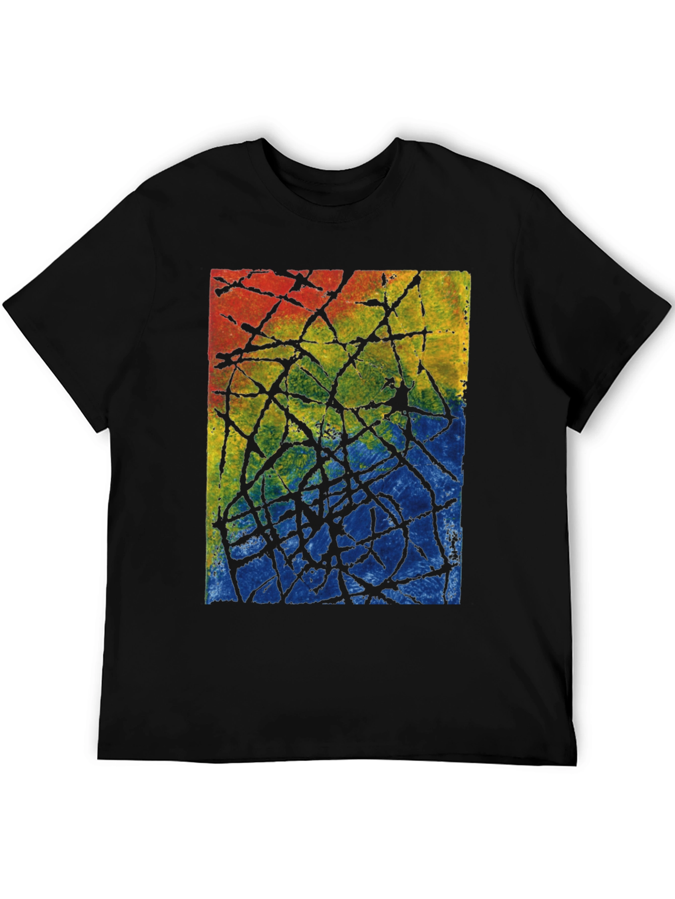 Abstract Art Mens Black T-Shirt