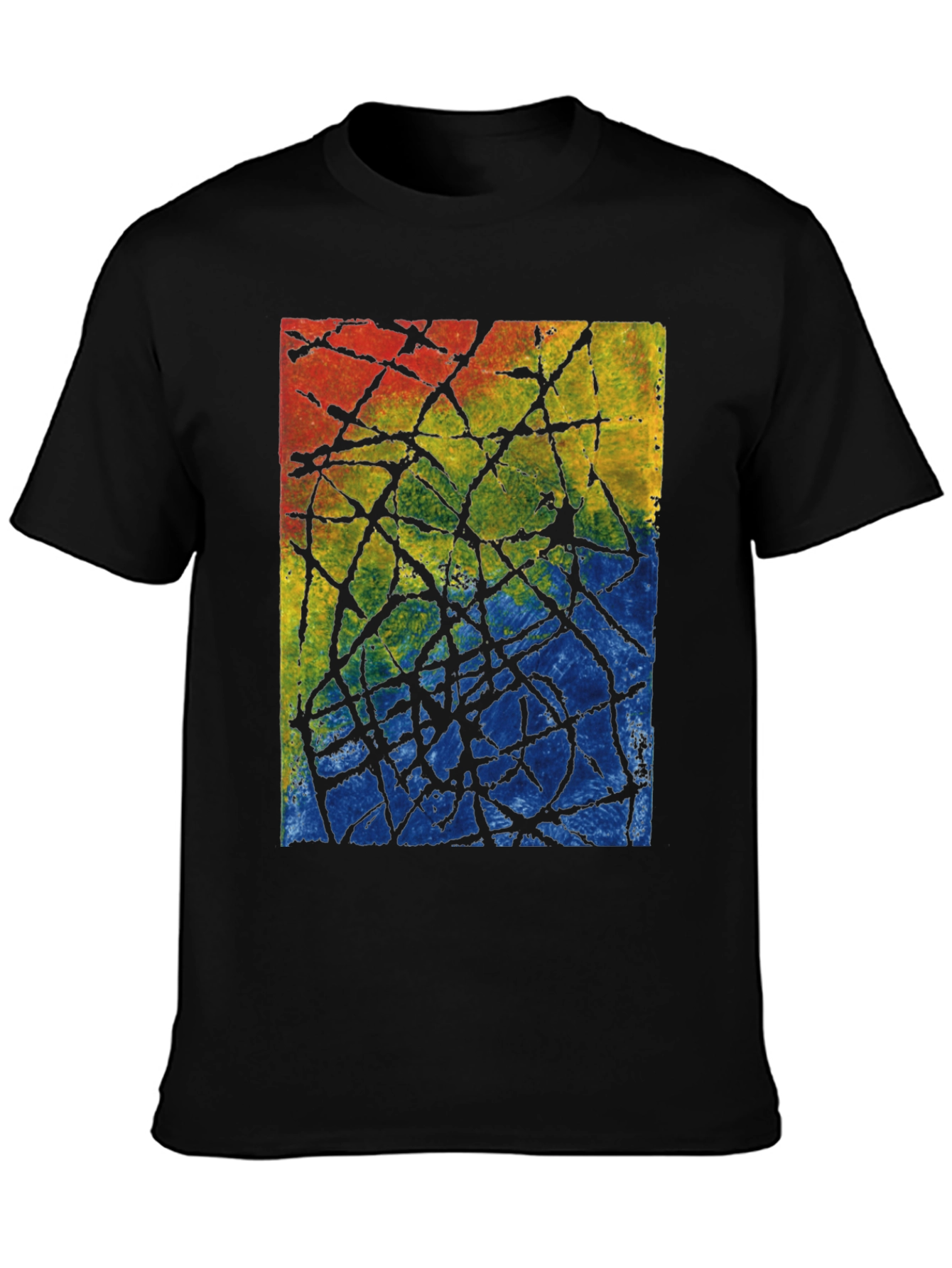 Abstract Art Mens Black T-Shirt