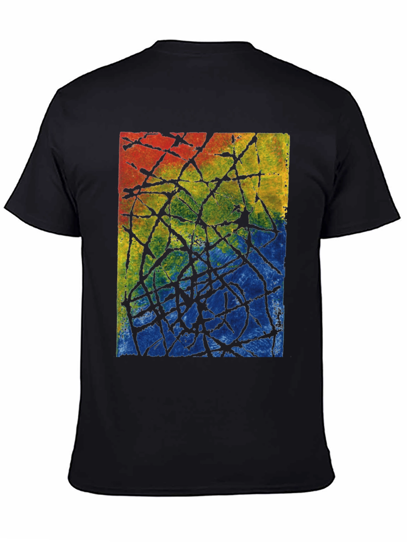 Abstract Art Mens Black T-Shirt