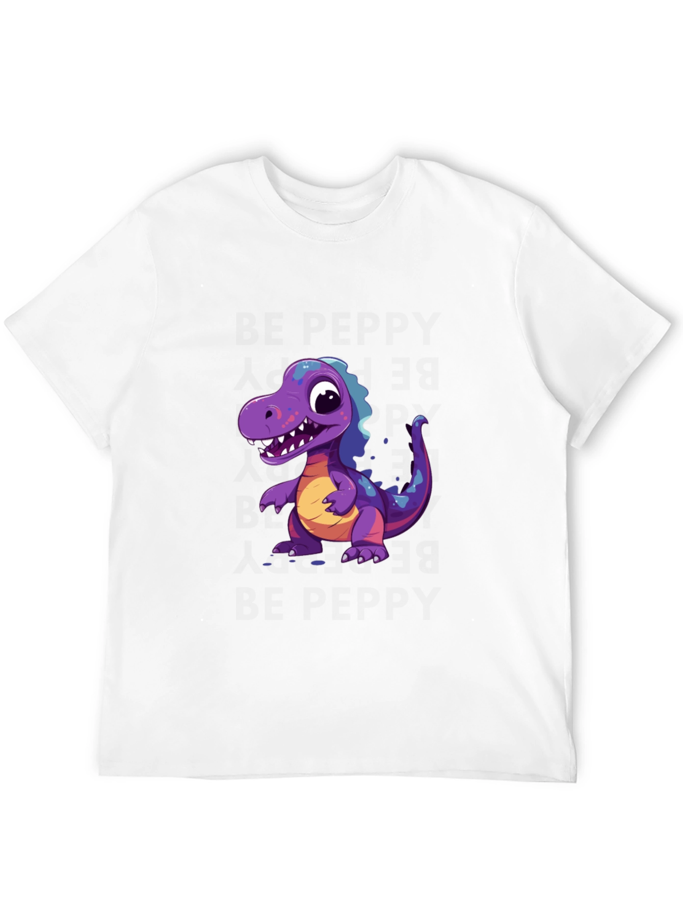 Dinosaur Graphic Tee - Black Cotton T-Shirt