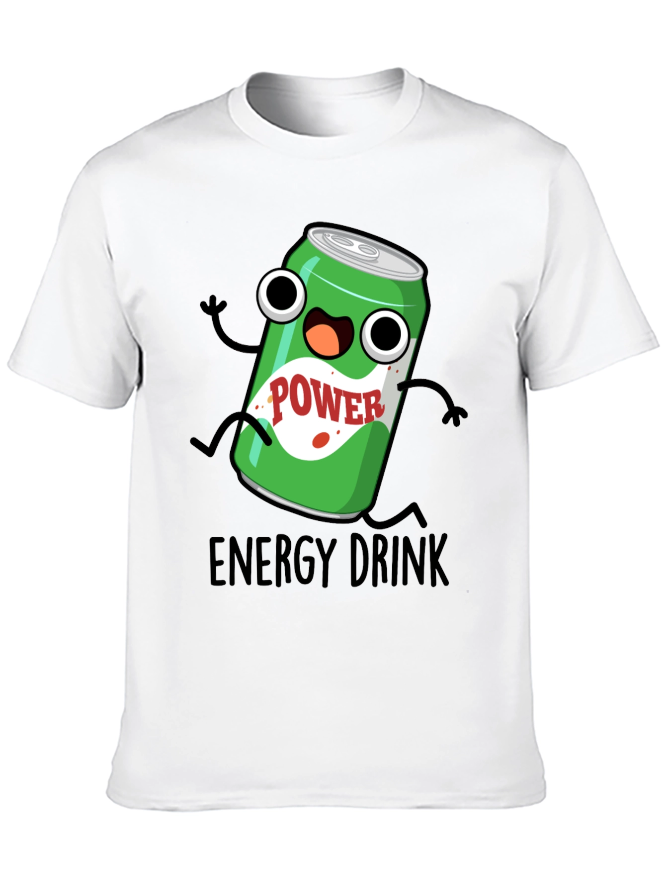 Cartoon Energy Drink T-Shirt - Black
