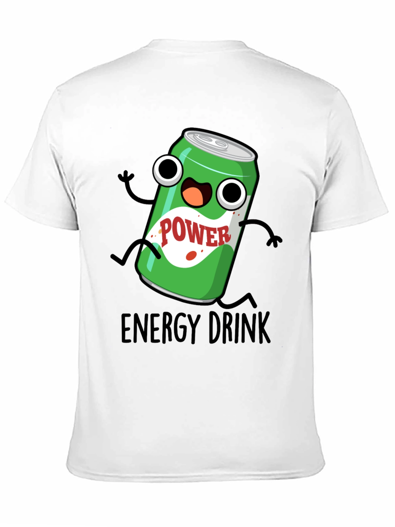 Cartoon Energy Drink T-Shirt - Black