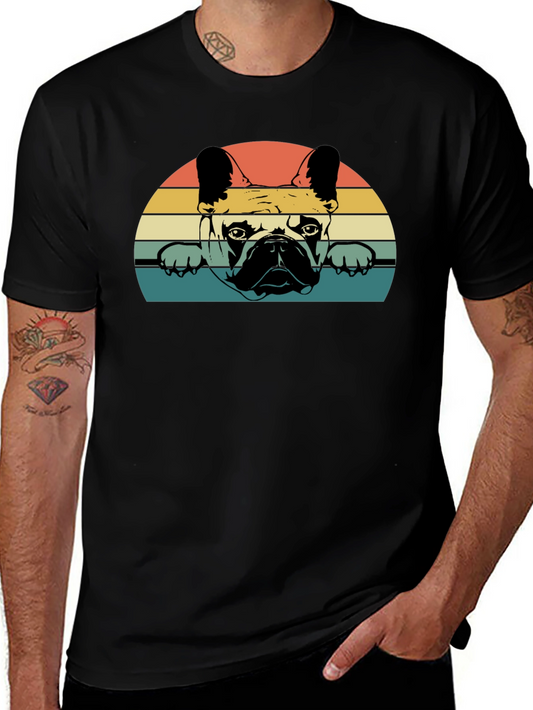 Retro French Bulldog Graphic T-Shirt