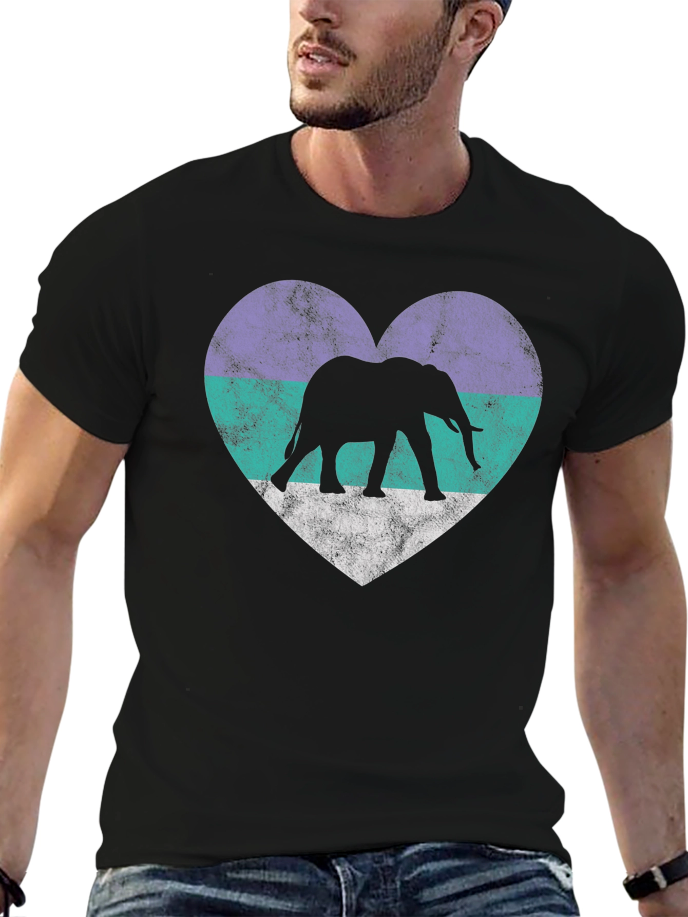 Elephant Heart Graphic Tee - Unique Animal Lover Shirt