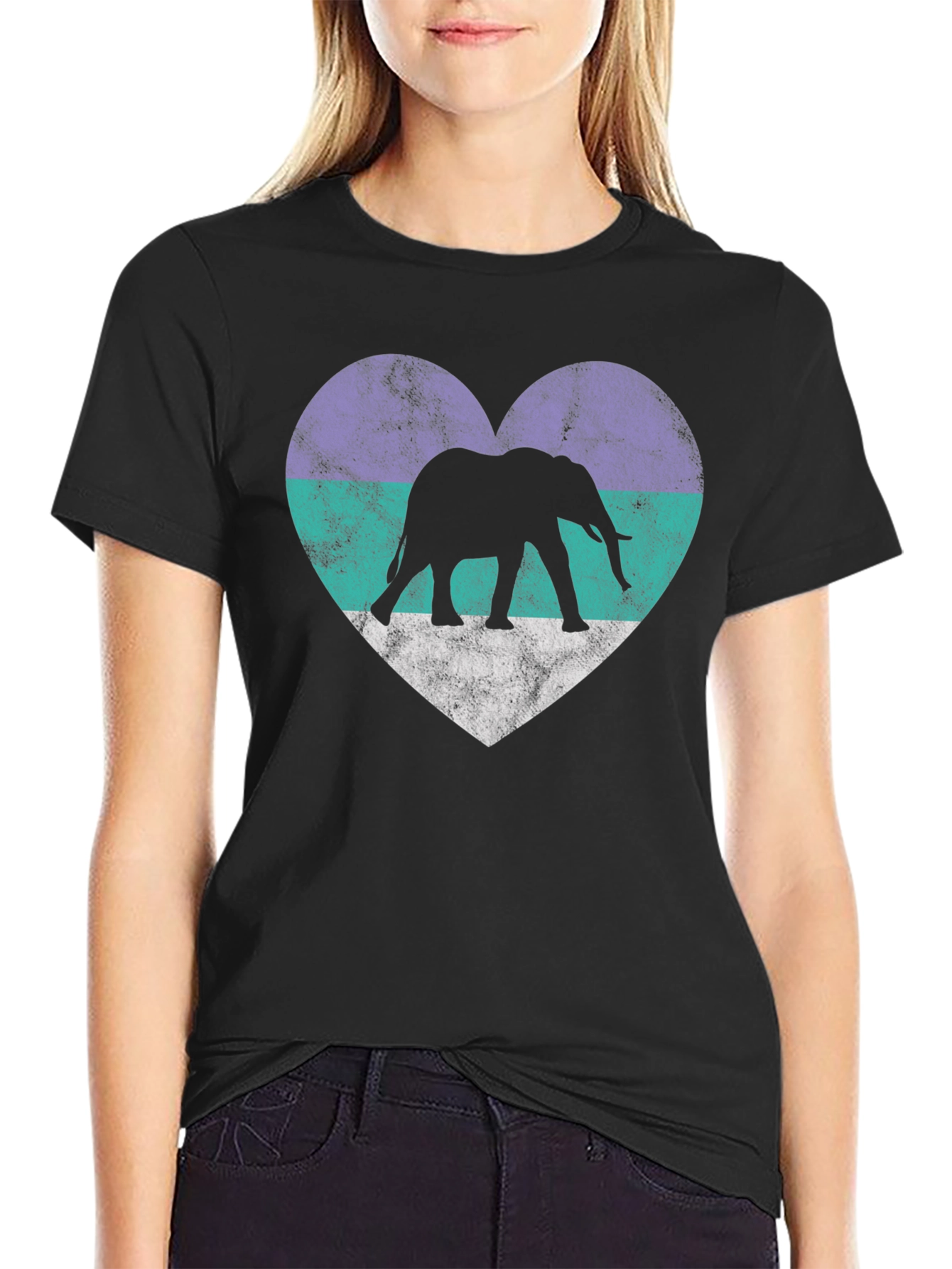 Elephant Heart Graphic Tee - Unique Animal Lover Shirt