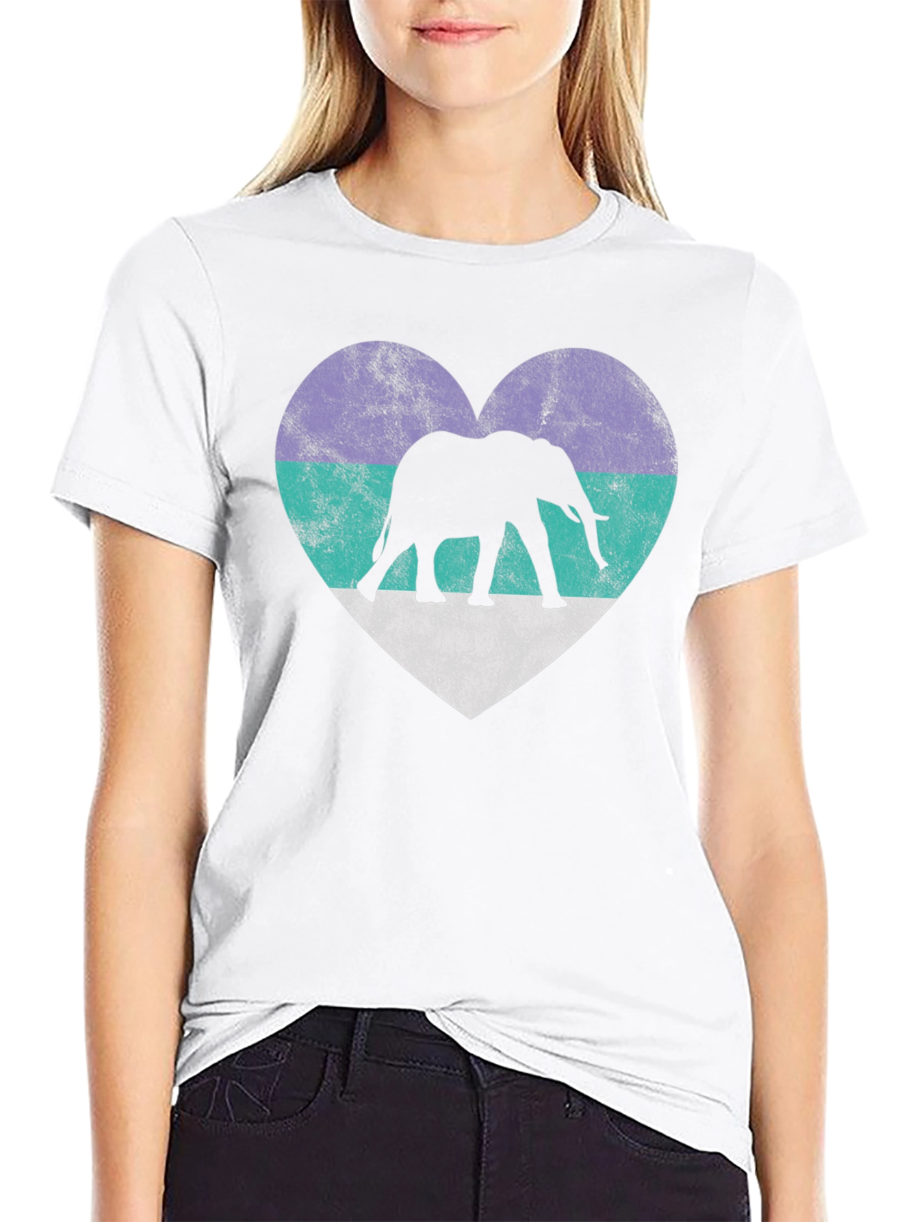 Elephant Heart Graphic Tee - Unique Animal Lover Shirt