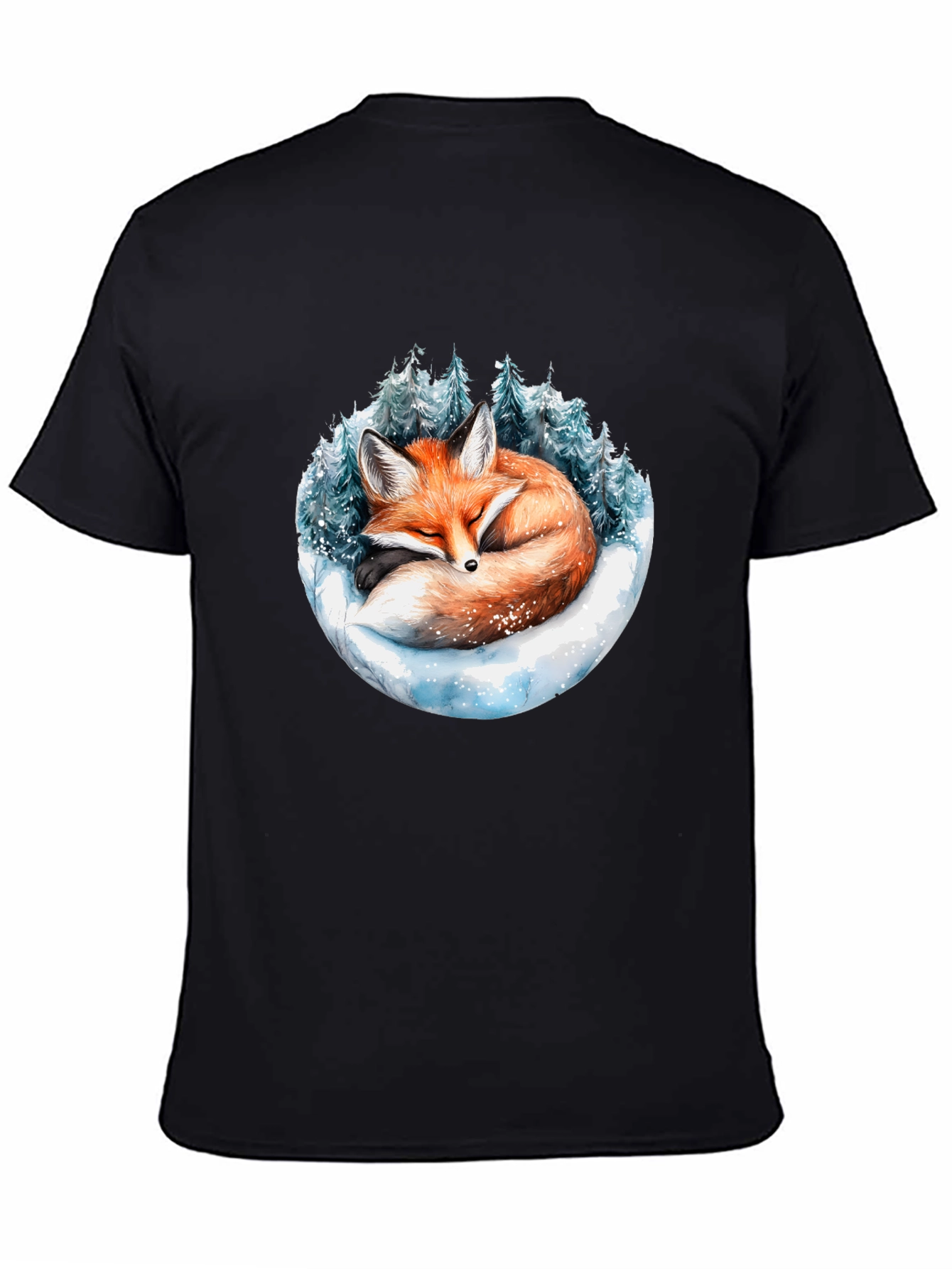 Winter Fox Graphic Tee - Cozy Wildlife Design