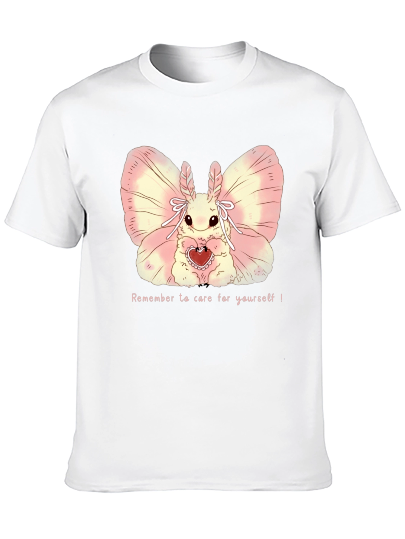 Cute Moth Heart T-Shirt - Remember to Care!