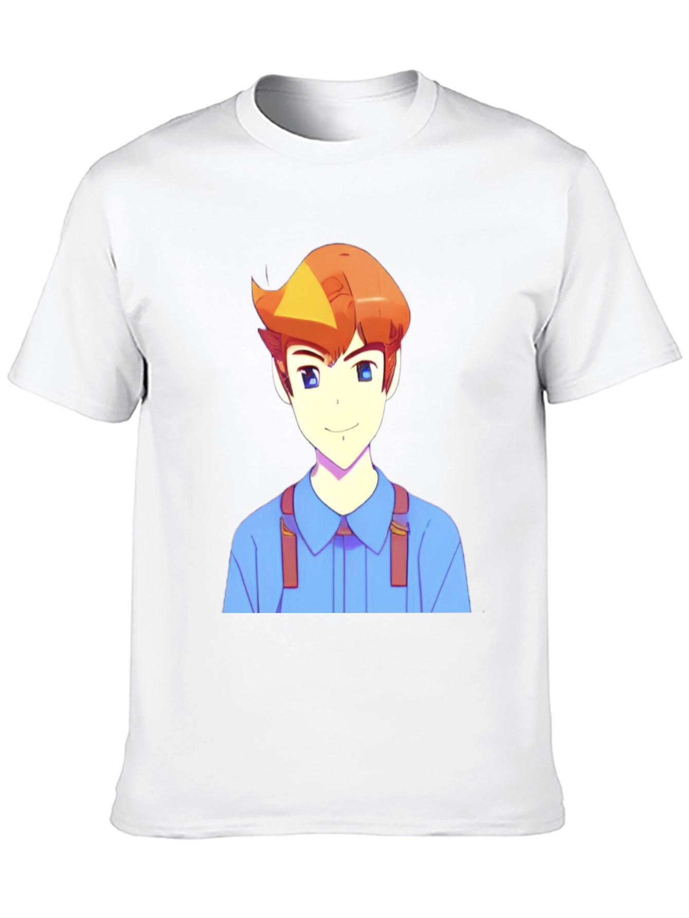 Anime Character Print Black T-Shirt