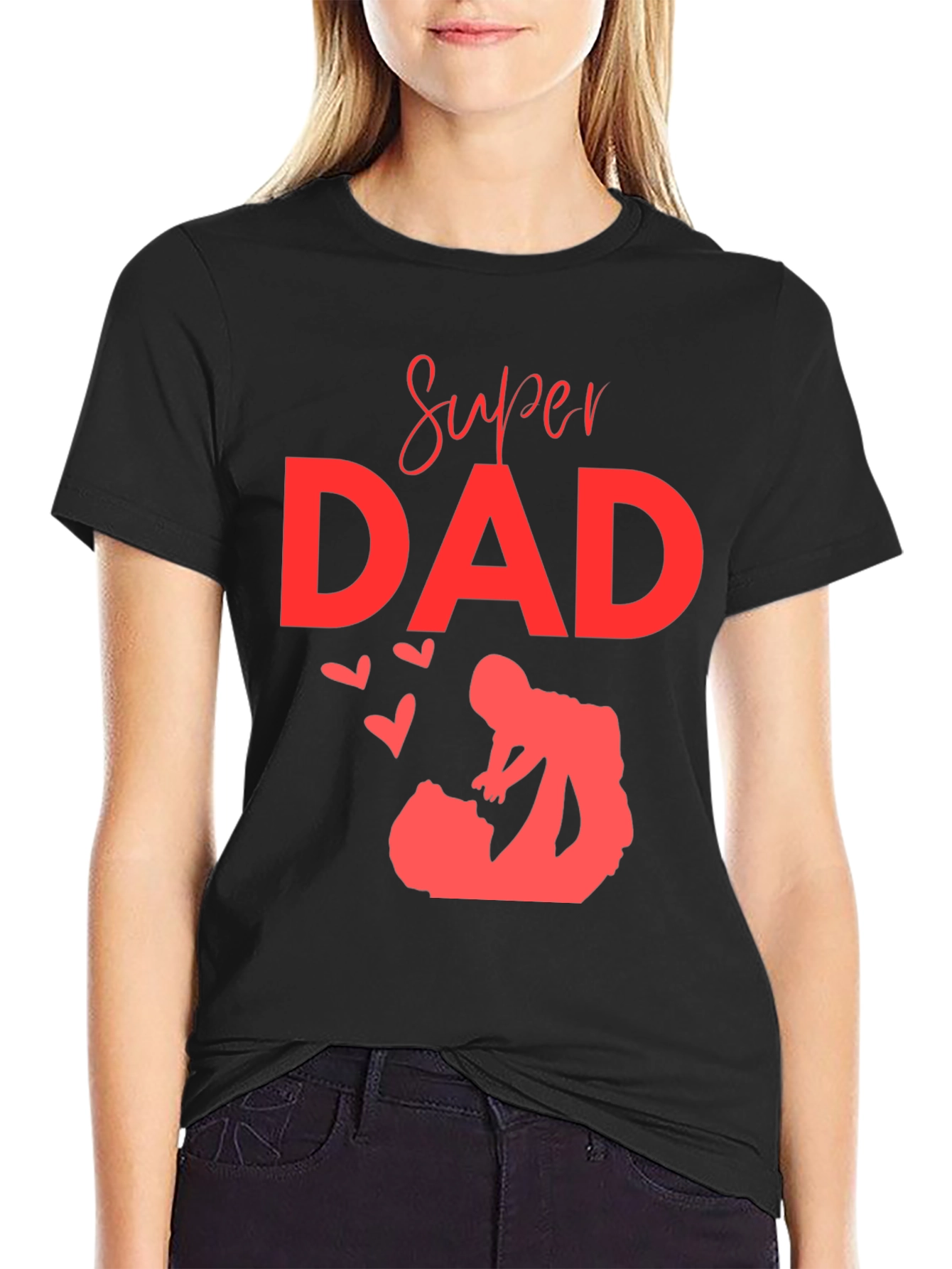 Super Dad Graphic T-Shirt - Black